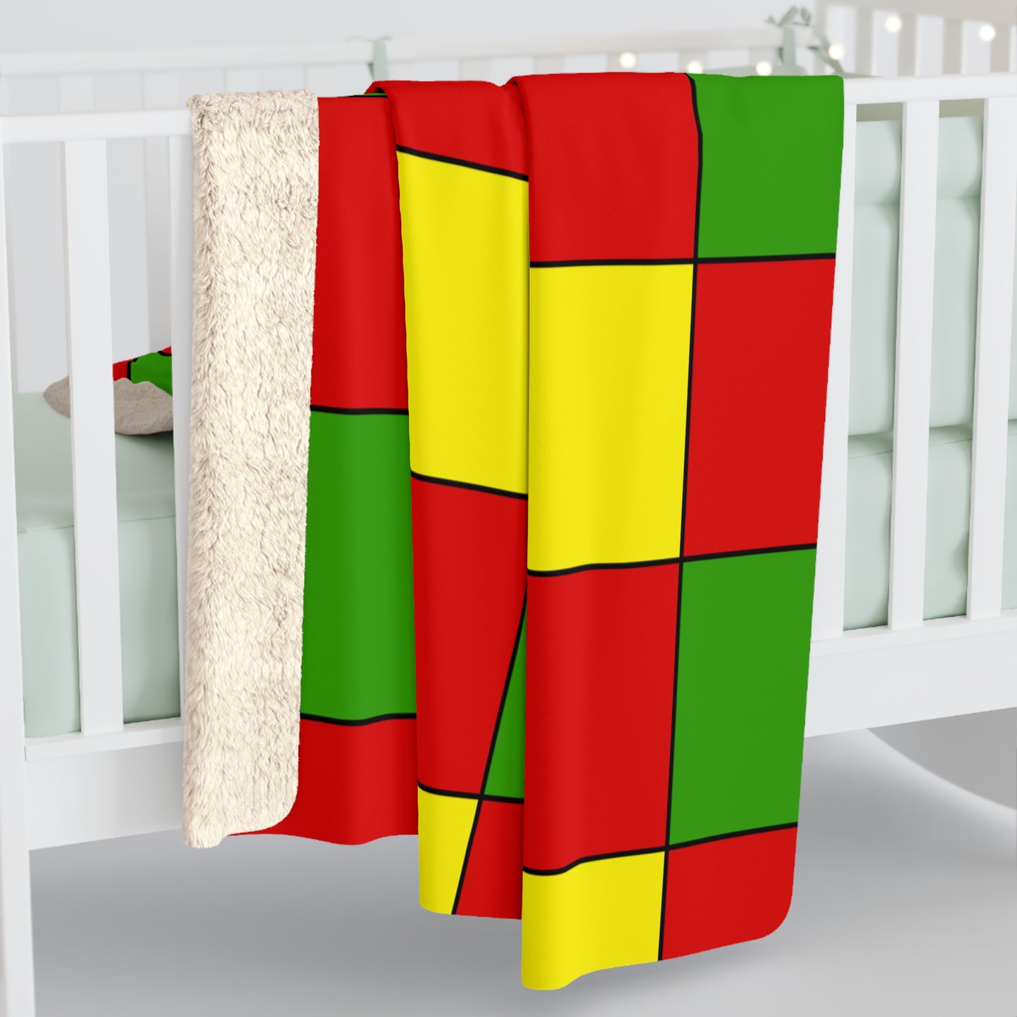 Burkina Faso Retro Check Blanket Throw
