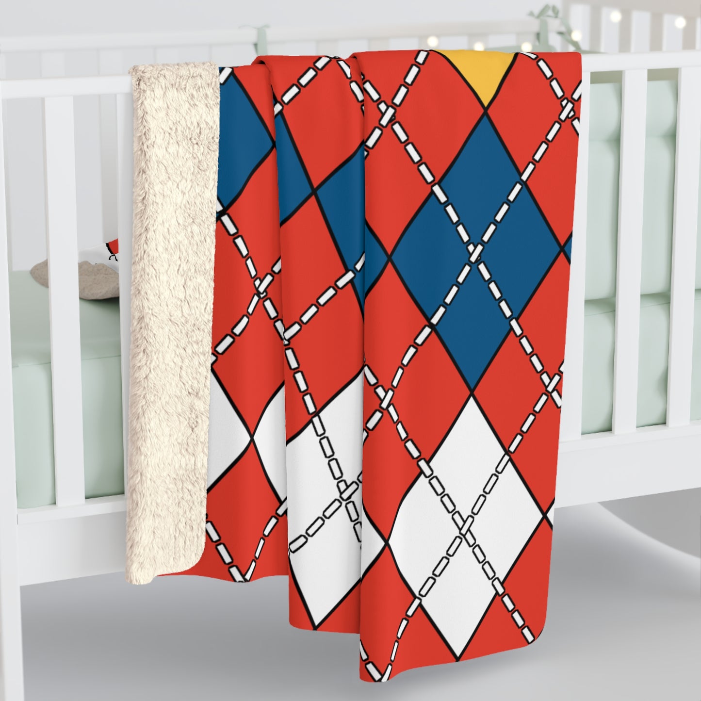 Kiribati Retro Argyle Blanket Throw