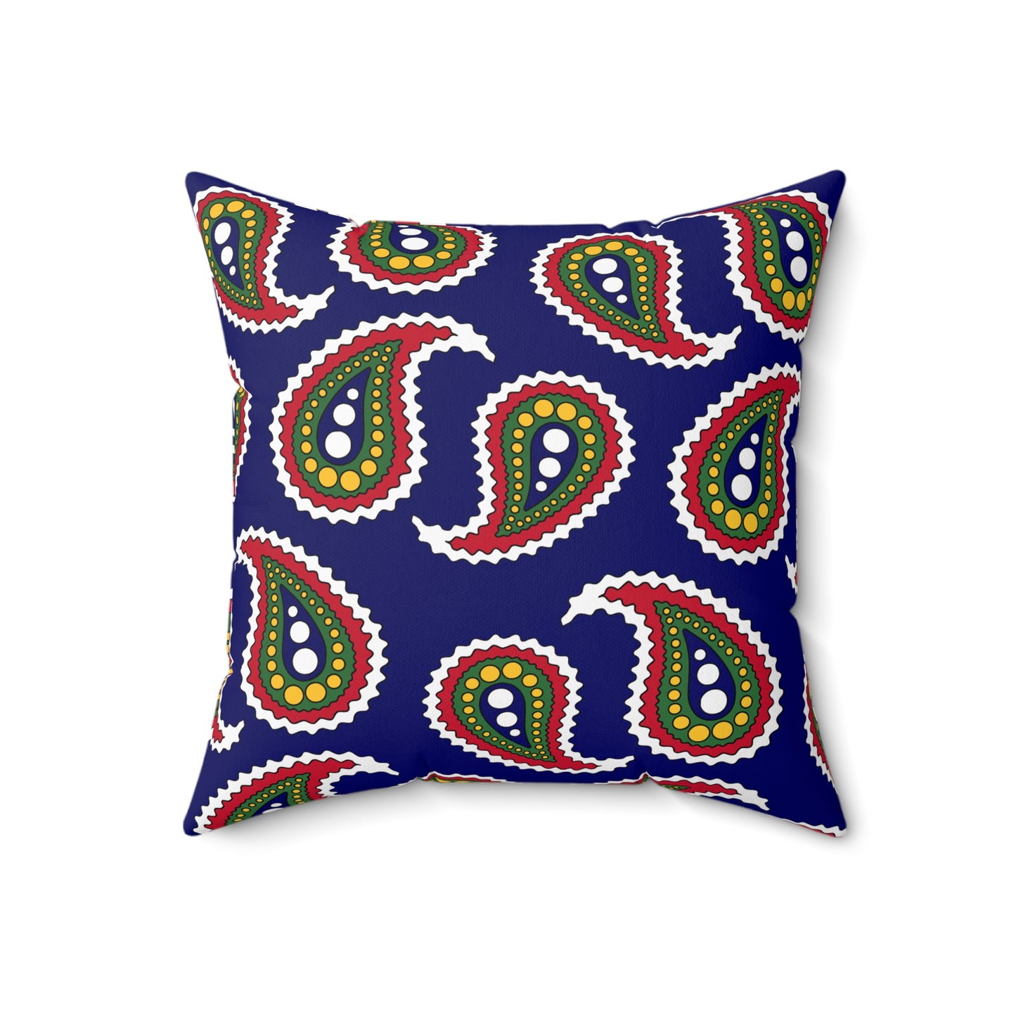 British Virgin Islands Retro Paisley Cushion Pillow
