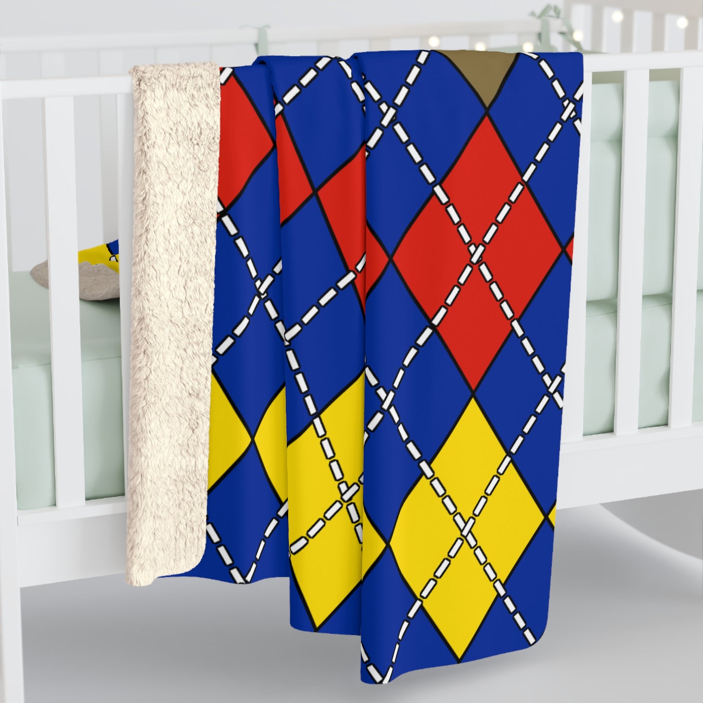Moldova Retro Argyle Blanket Throw