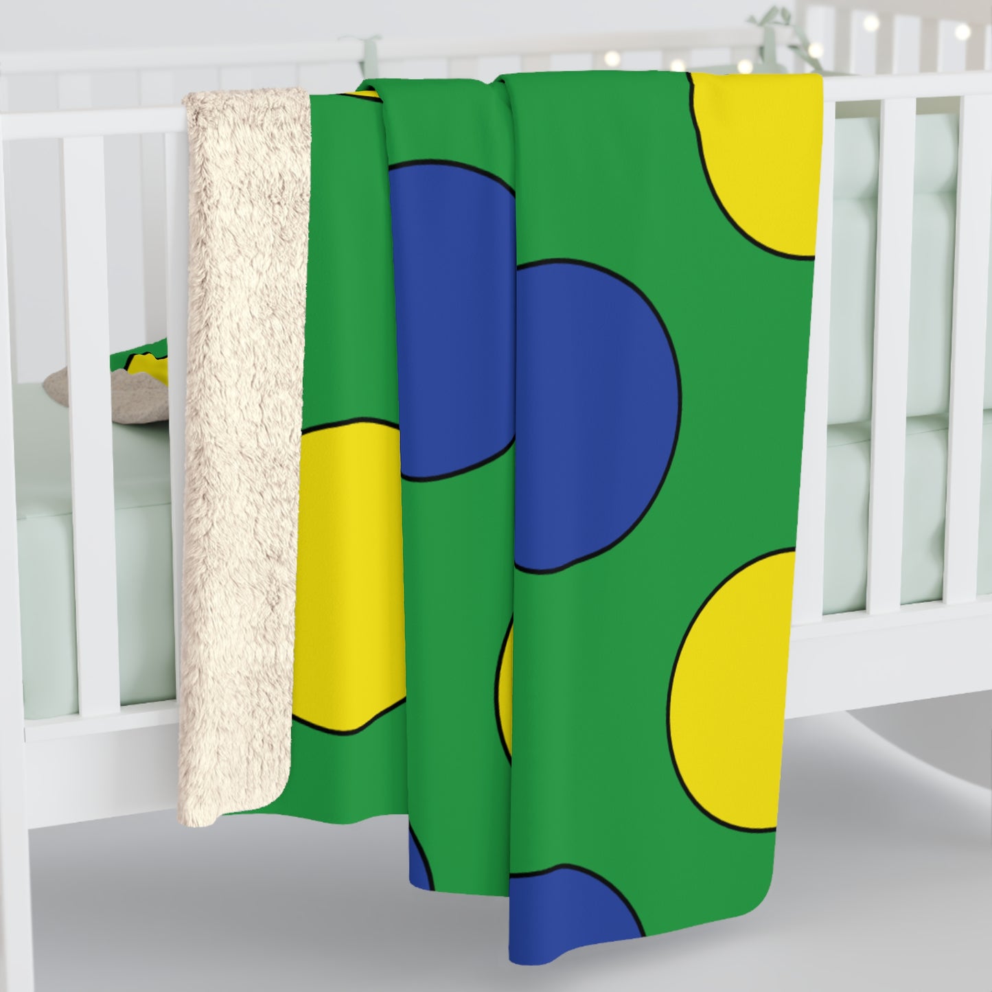 Brazil Retro Polka Dots Blanket Throw
