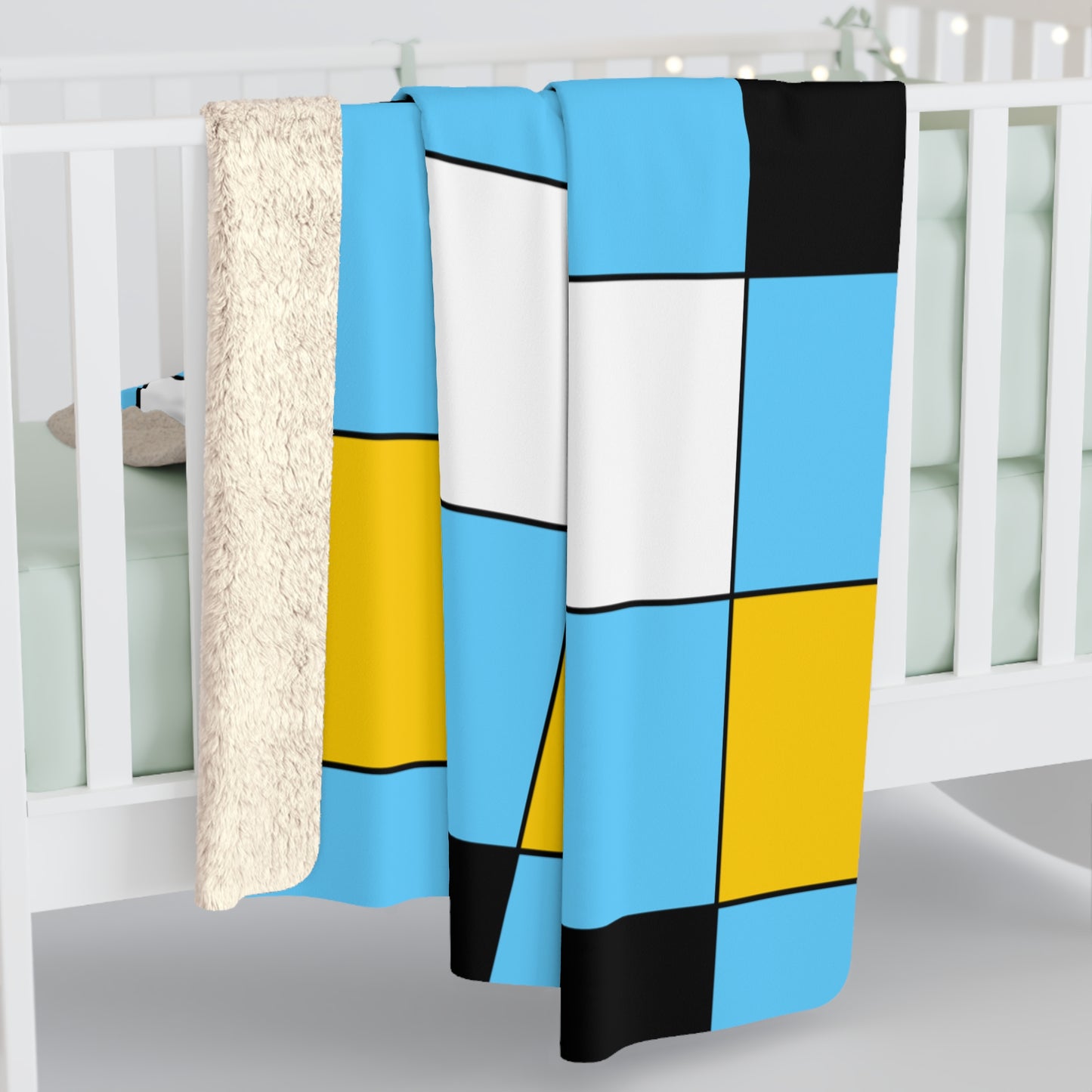 Saint Lucia Retro Check Blanket Throw
