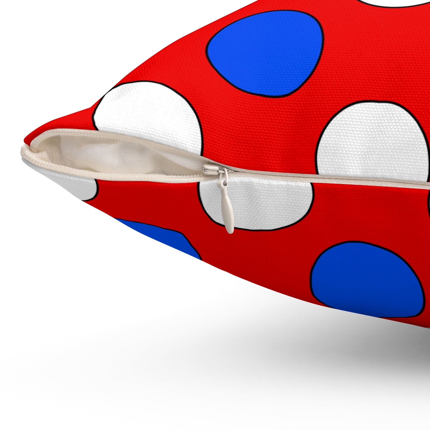 Puerto Rico Retro Polka Dots Cushion Pillow