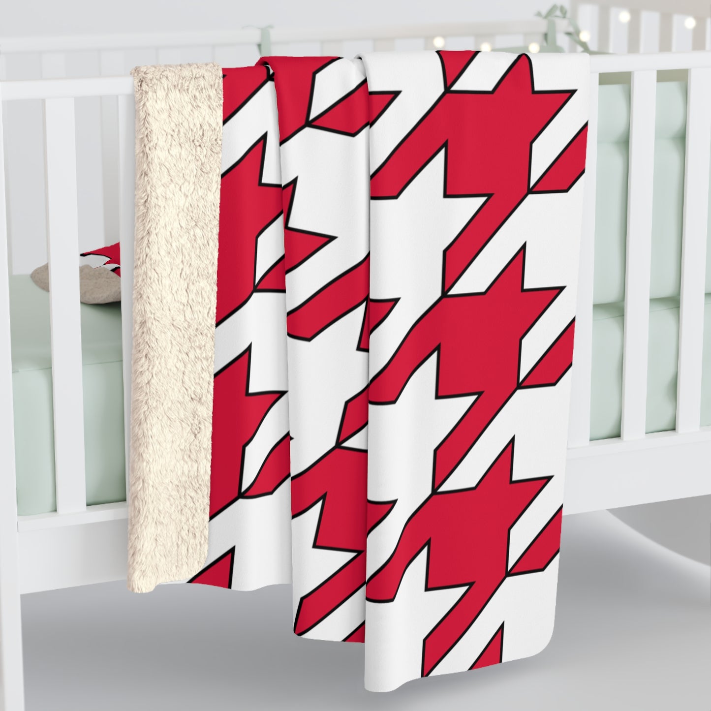 Poland Retro Houndstooth Blanket Throw