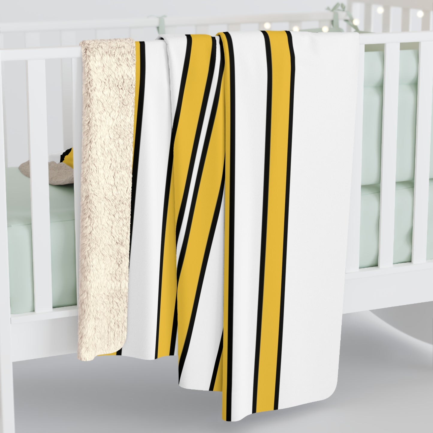 United States Virgin Islands Retro Stripes Blanket Throw