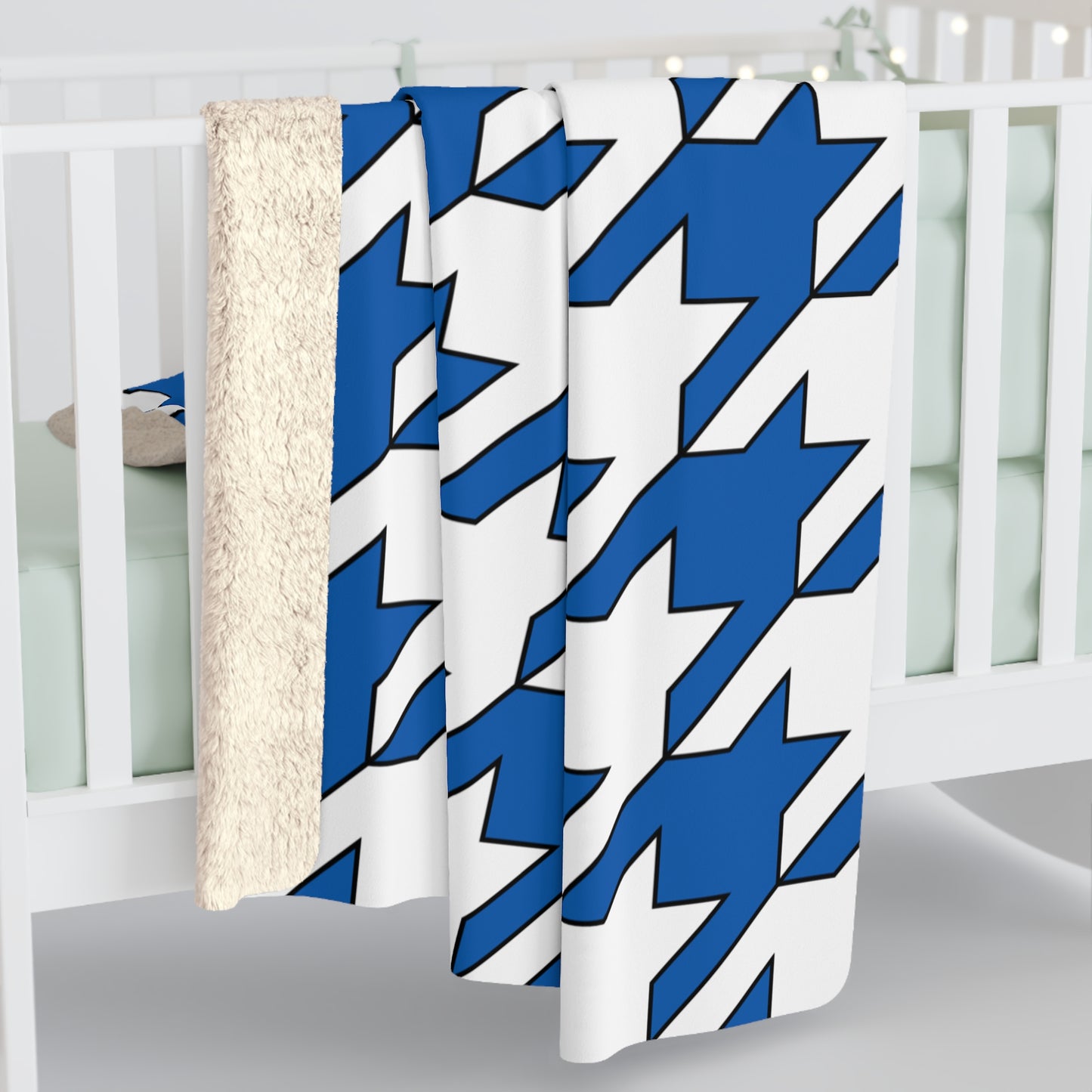 Greece Retro Houndstooth Blanket Throw