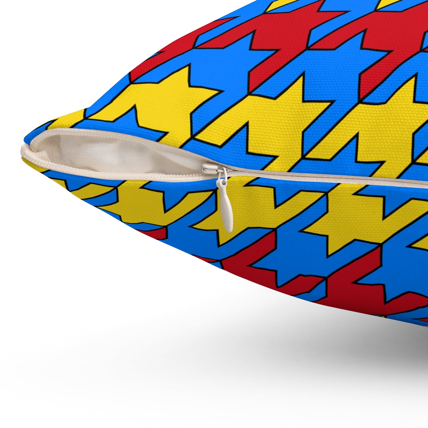Democratic Republic of the Congo Retro Houndstooth Cushion Pillow