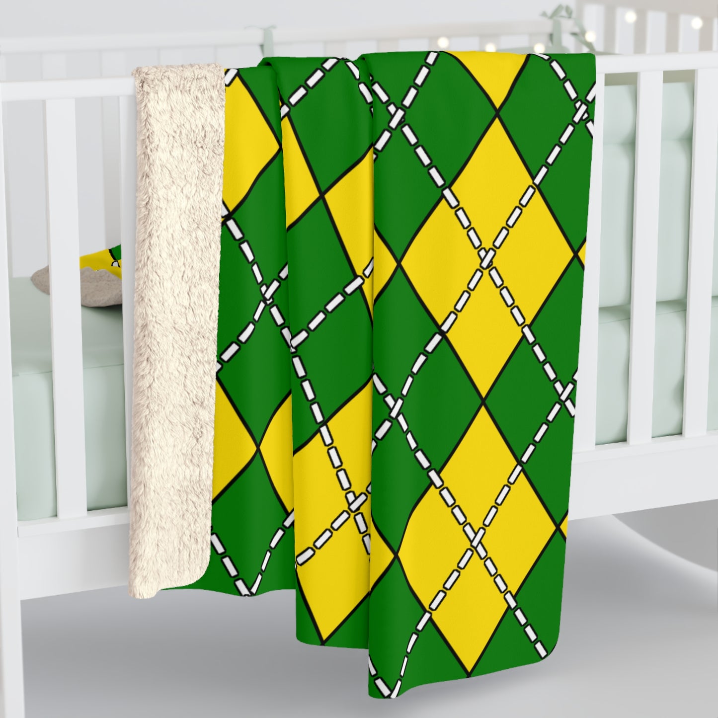 Cocos Islands Retro Argyle Blanket Throw