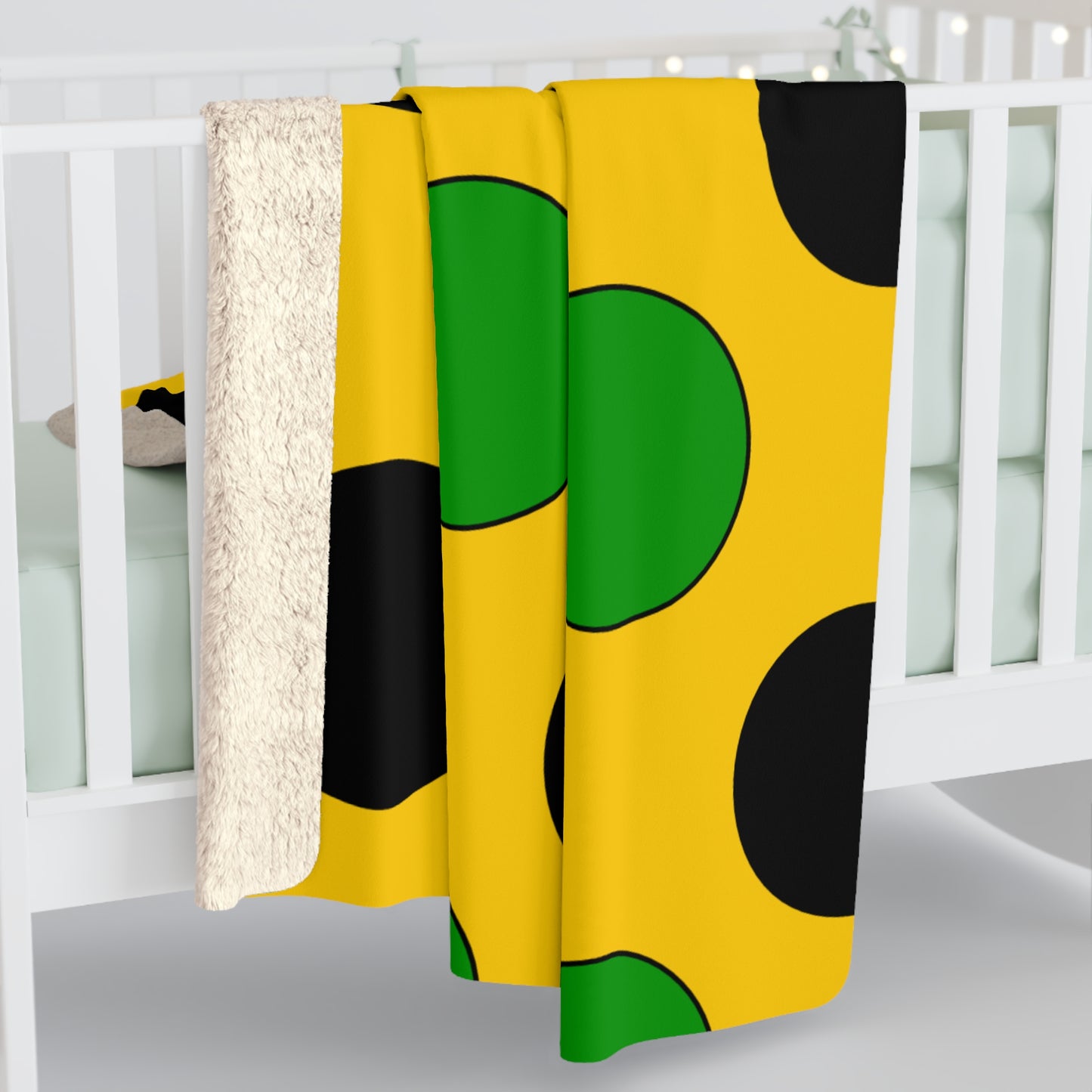 Jamaica Retro Polka Dots Blanket Throw