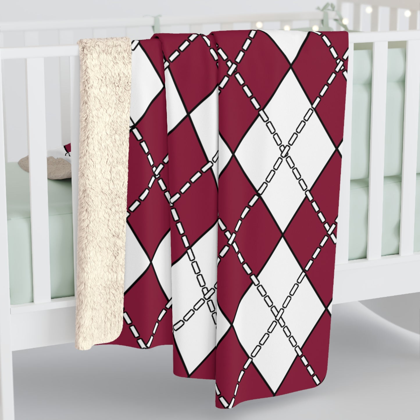 Qatar Retro Argyle Blanket Throw