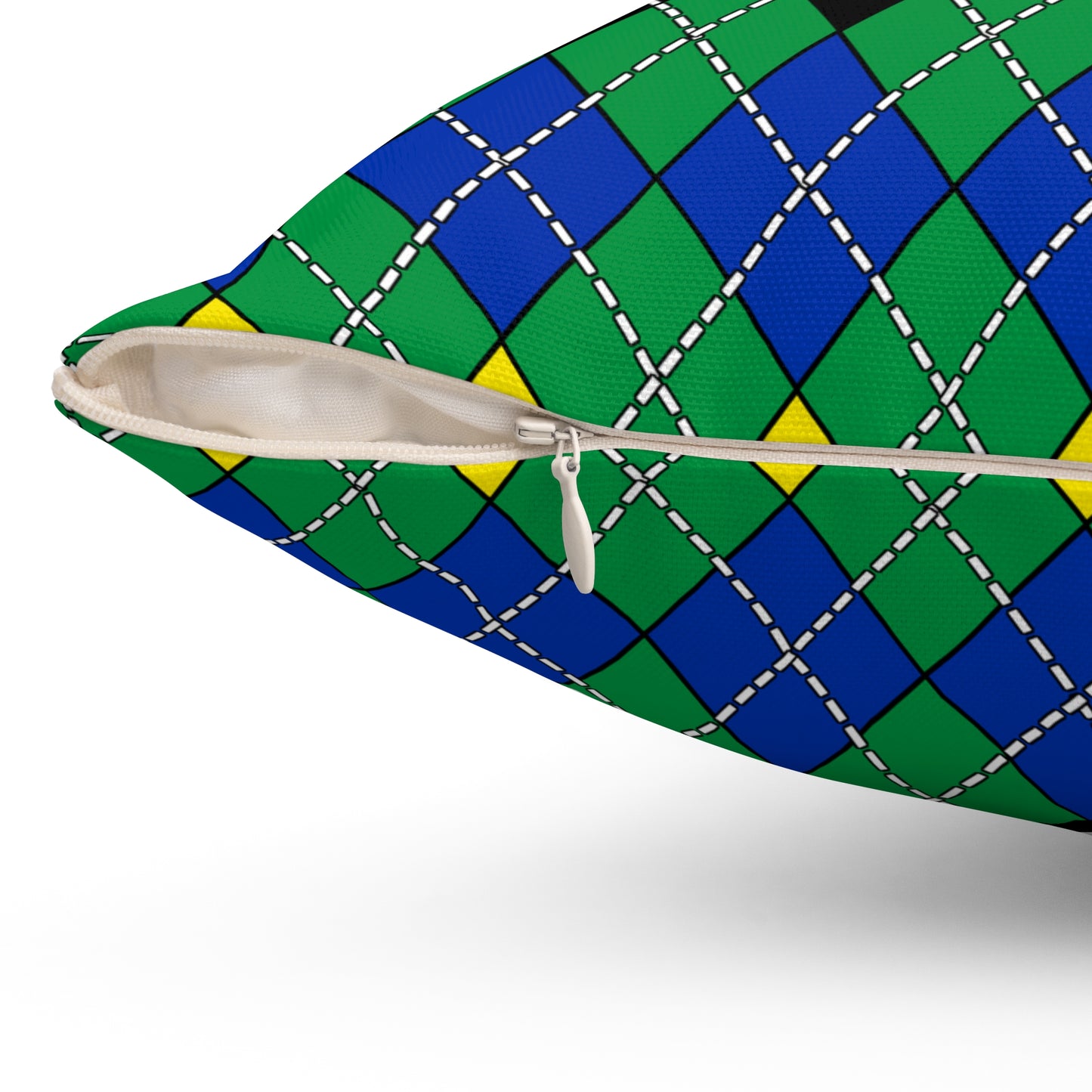 New Caledonia Retro Argyle Cushion Pillow