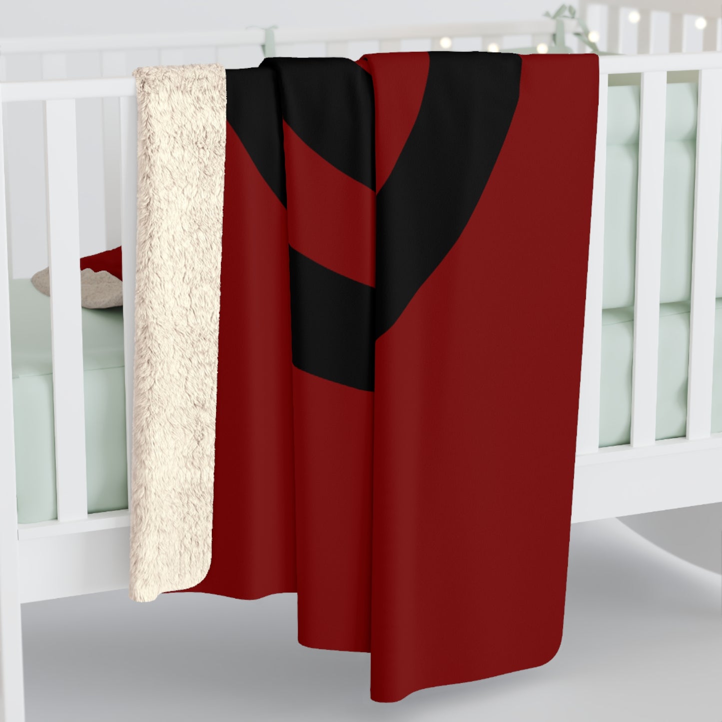 Maroon, Black Retro Target Blanket Throw