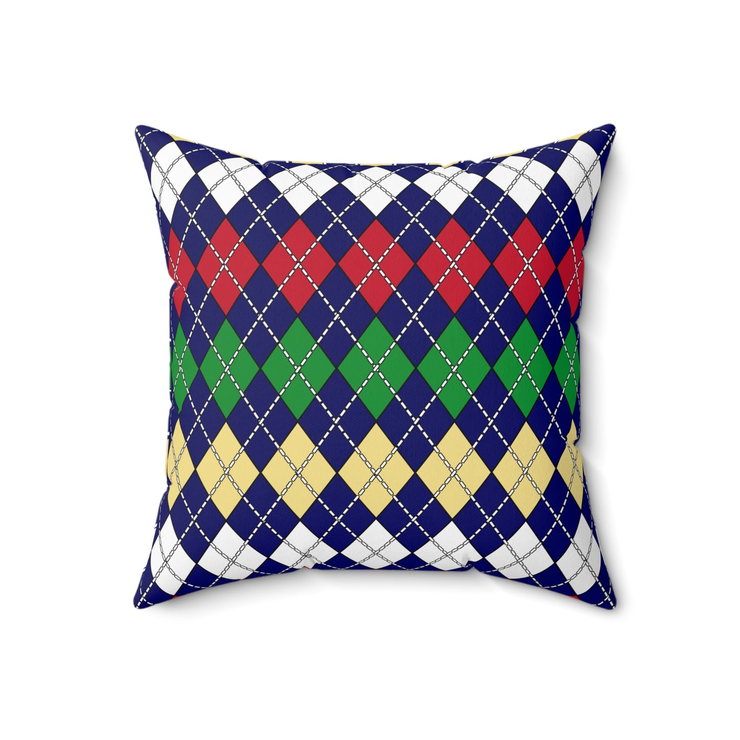 Cayman Islands Retro Argyle Cushion Pillow