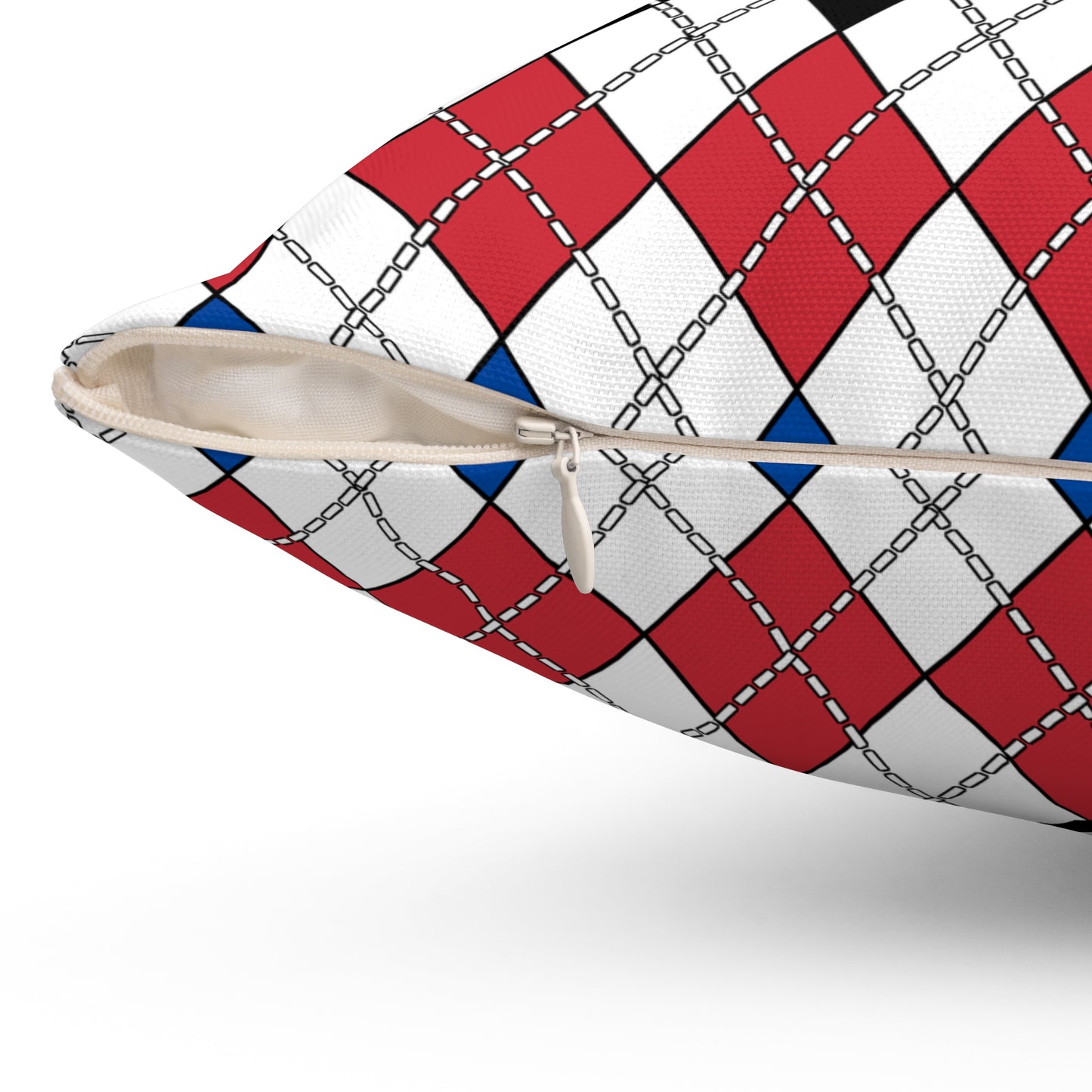 Republic Of Korea Retro Argyle Cushion Pillow