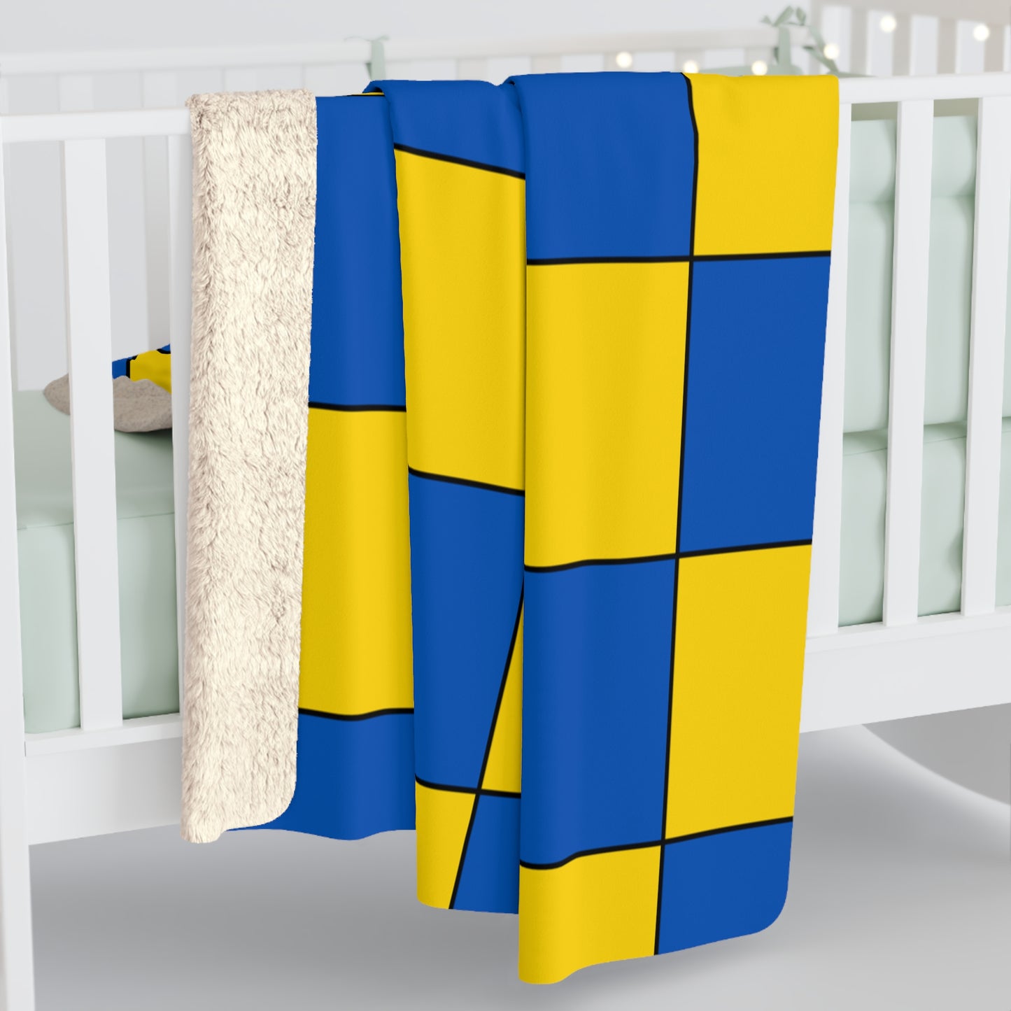 Ukraine Retro Check Blanket Throw