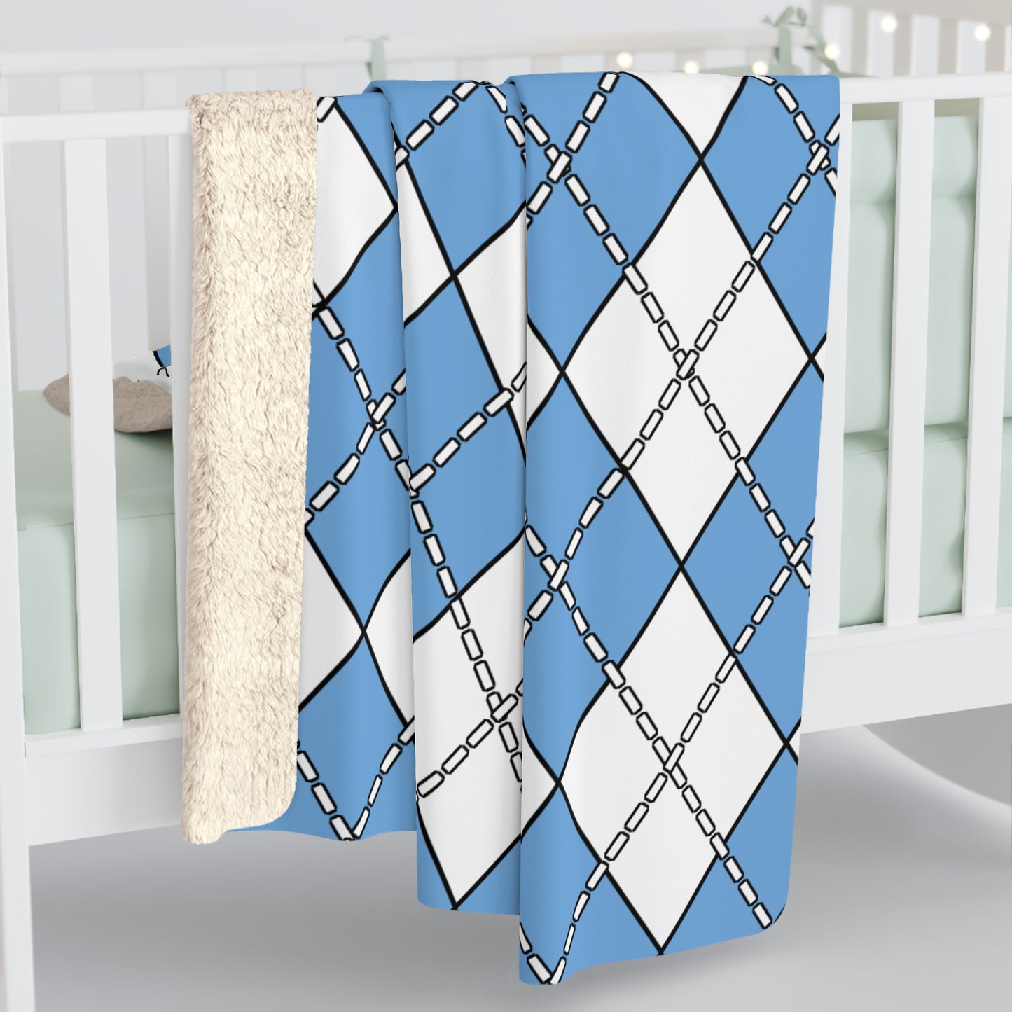 Argentina Retro Argyle Blanket Throw