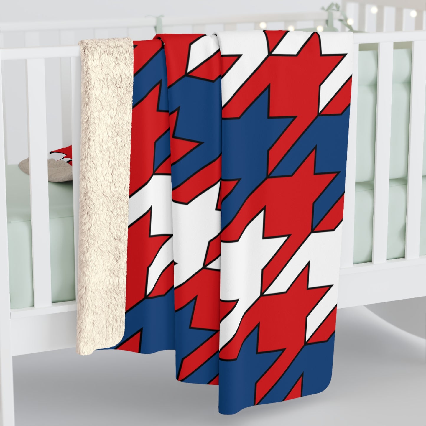 Czechia Retro Houndstooth Blanket Throw