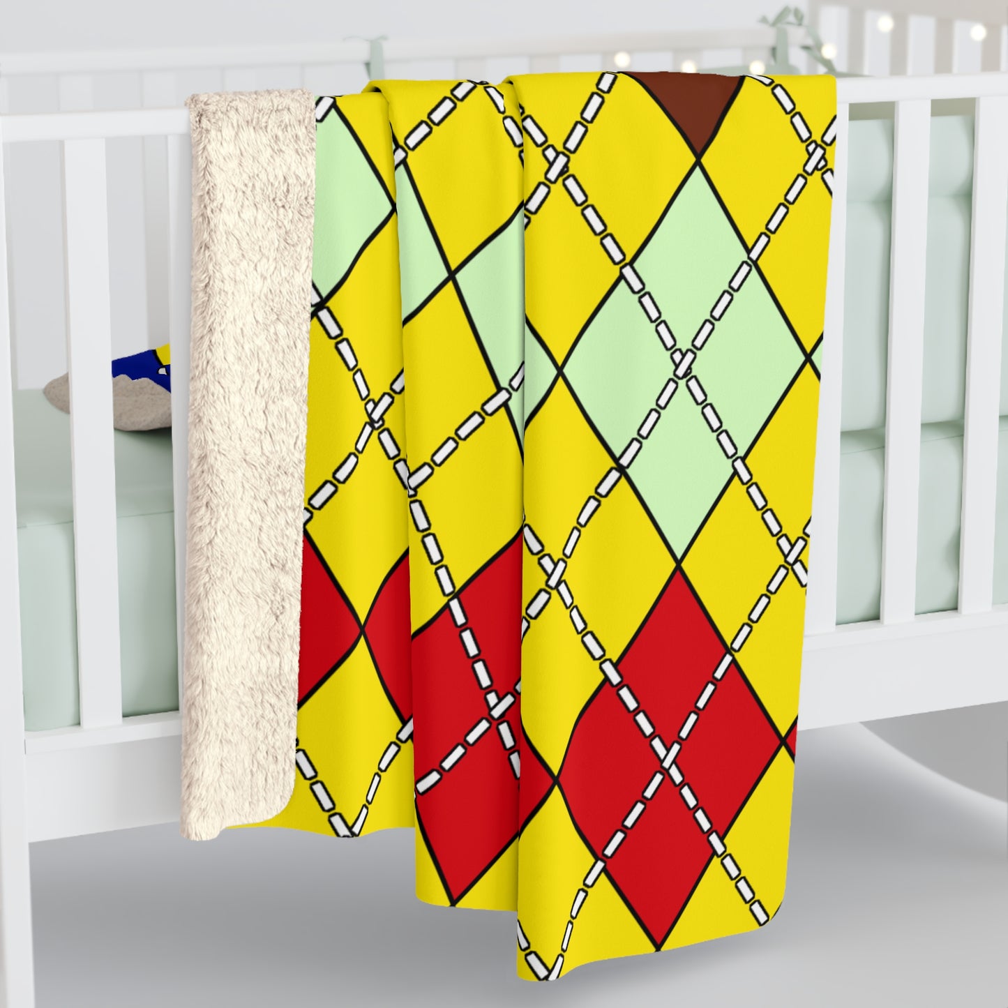 Ecuador Retro Argyle Blanket Throw