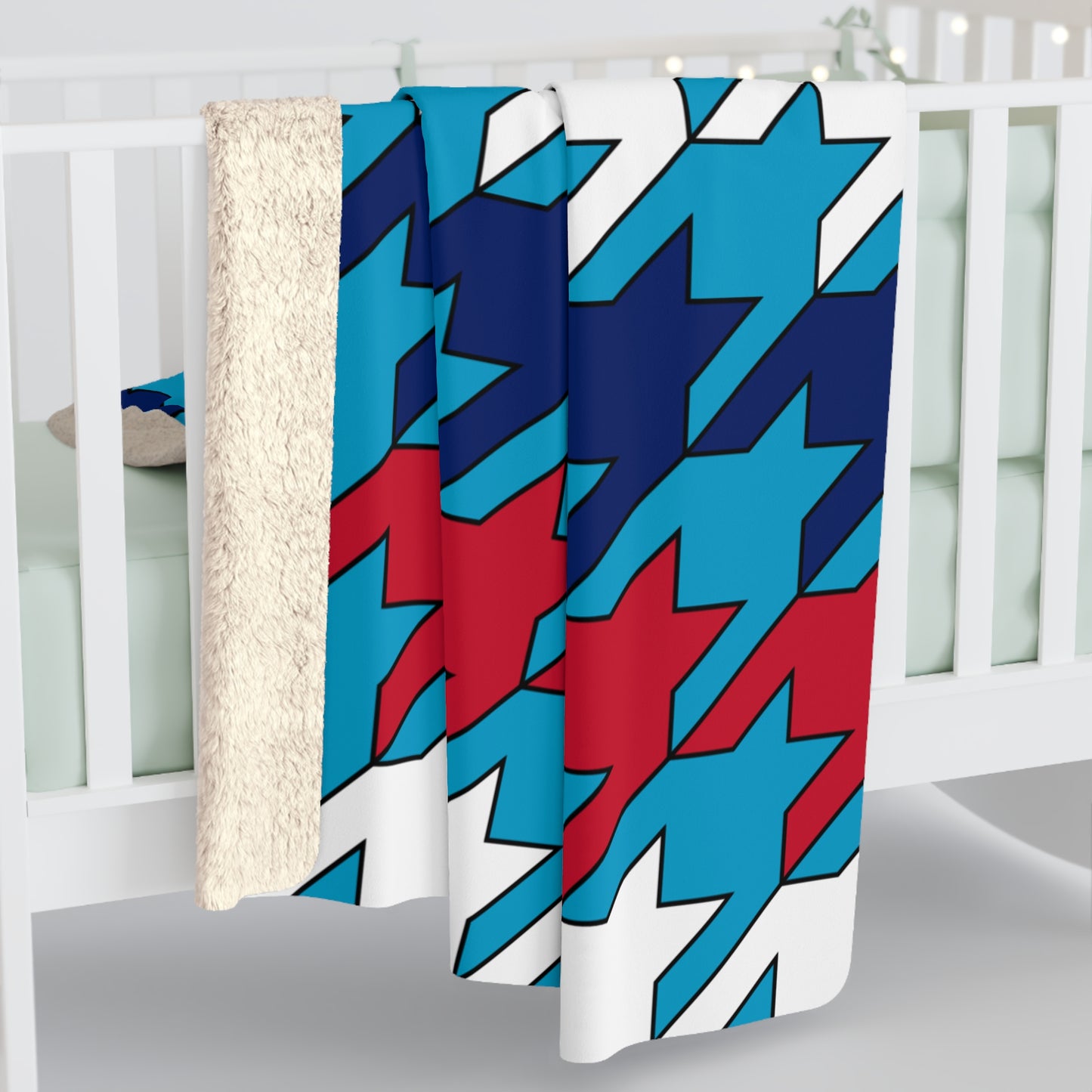 Tuvalu Retro Houndstooth Blanket Throw