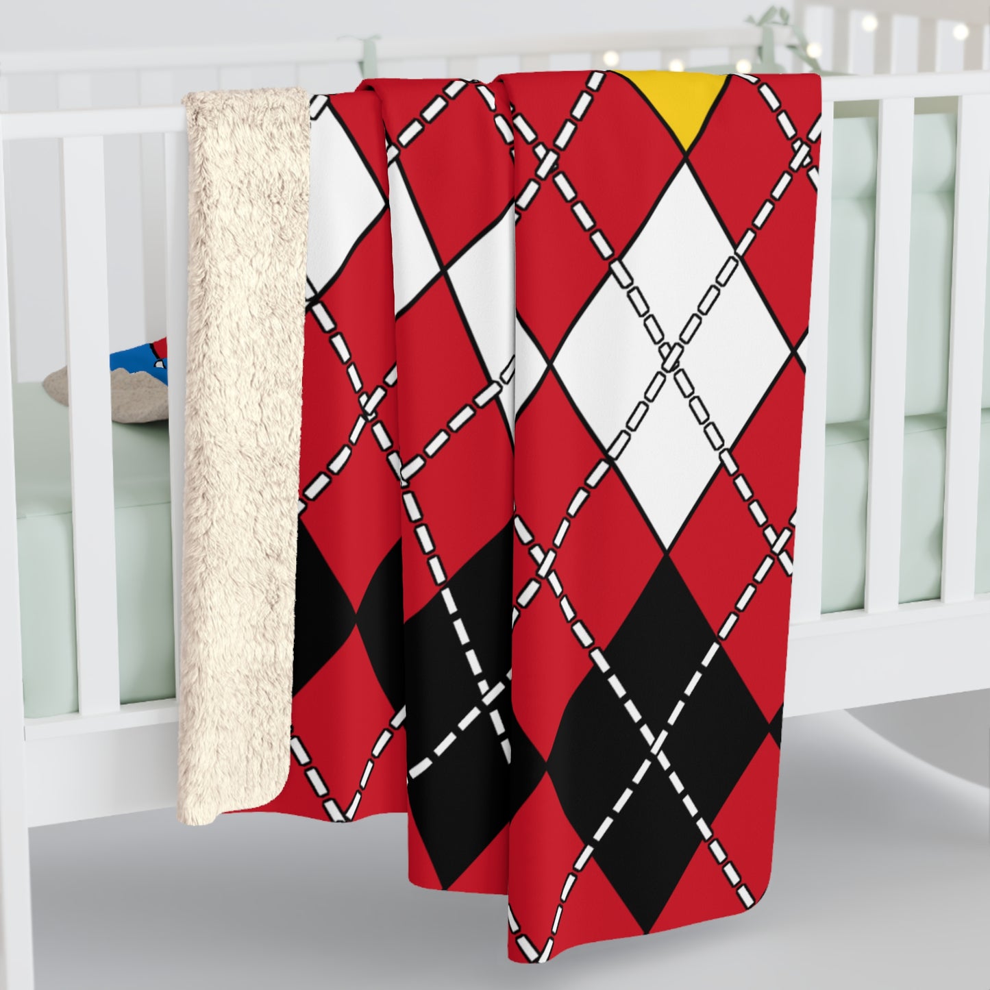 Antigua And Barbuda Retro Argyle Blanket Throw