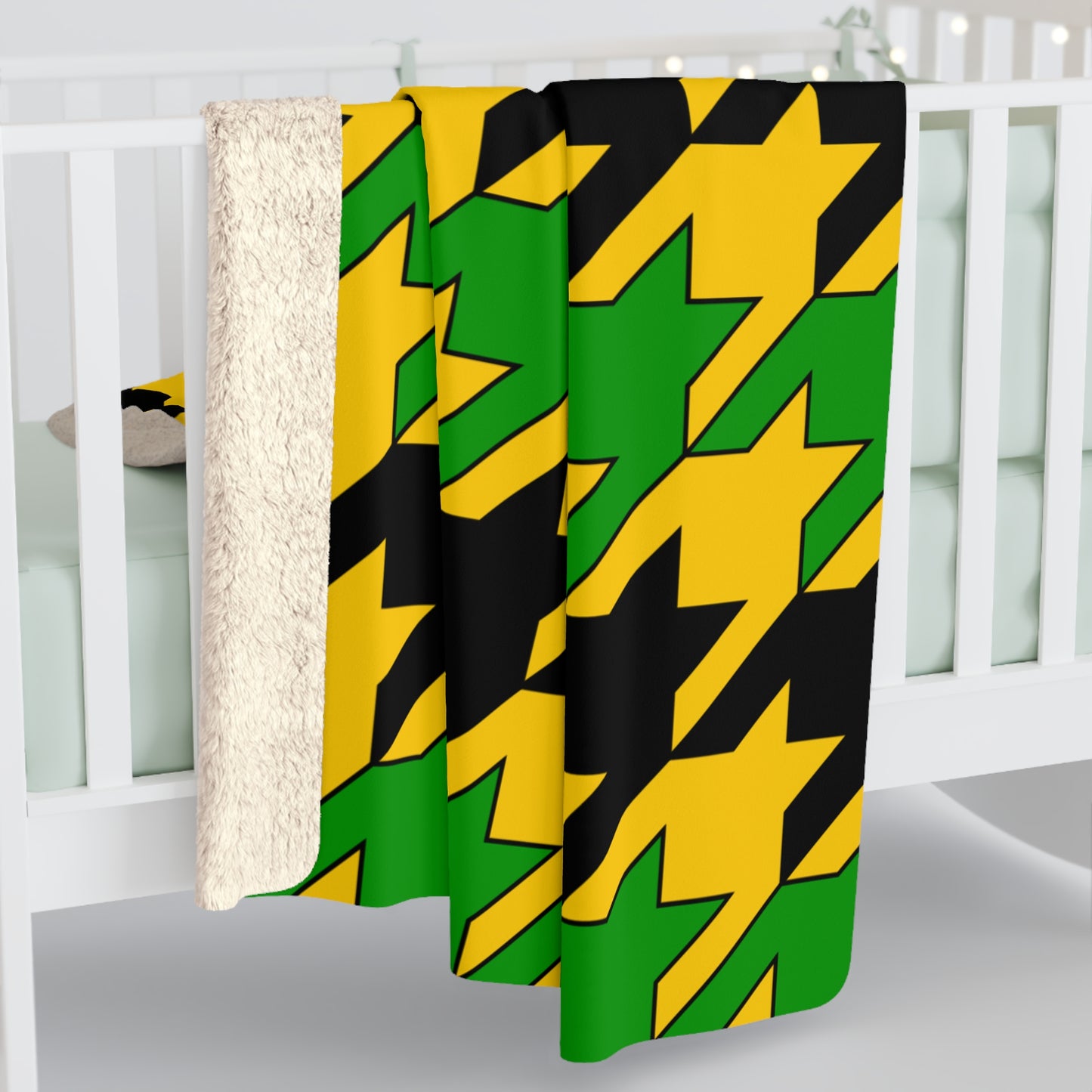 Jamaica Retro Houndstooth Blanket Throw