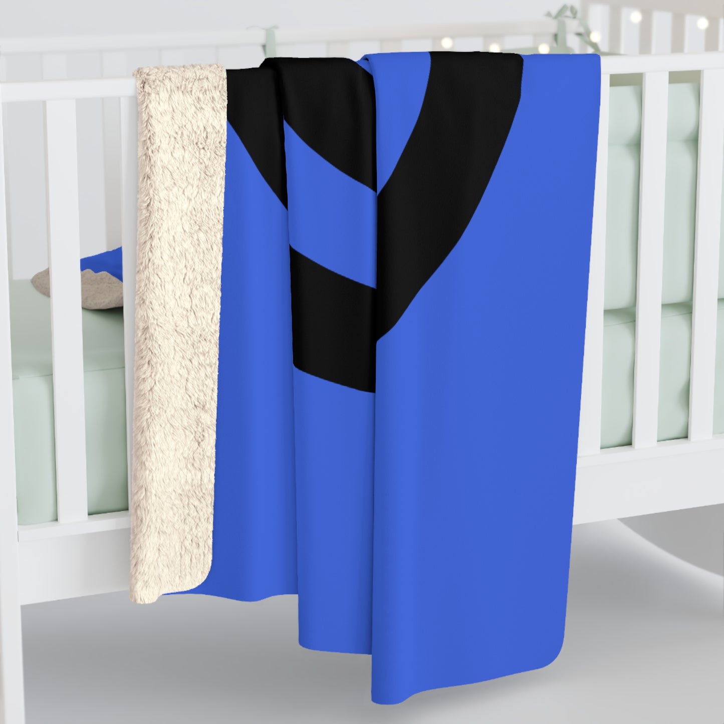 Royal Blue, Black Retro Target Blanket Throw