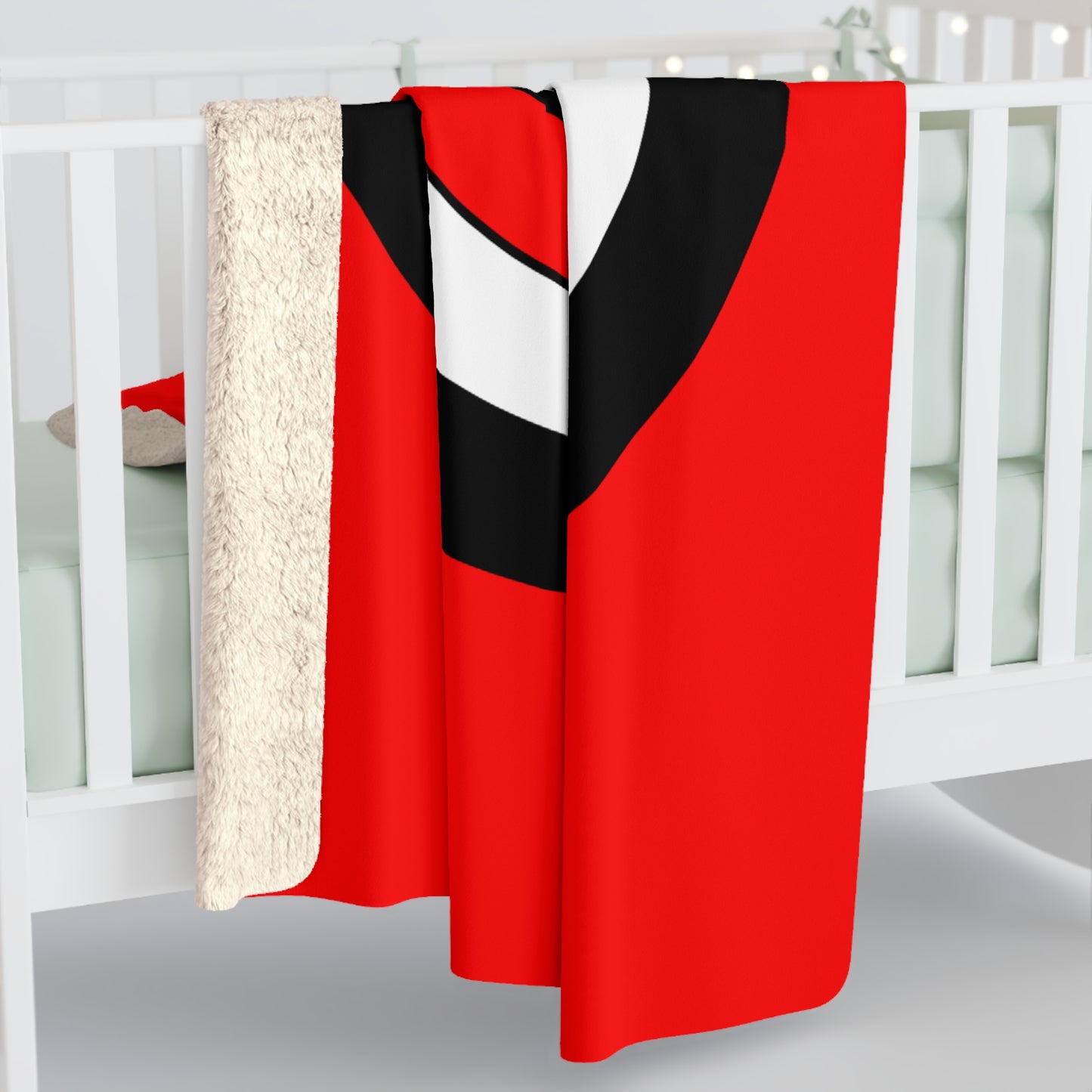 Red, Black, White Retro Target Blanket Throw