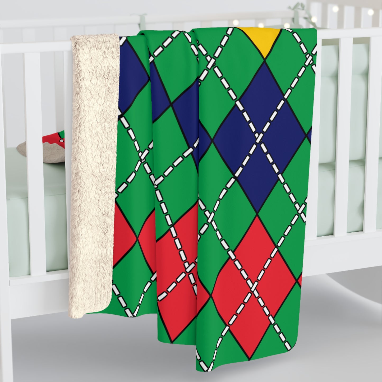 Mauritius Retro Argyle Blanket Throw