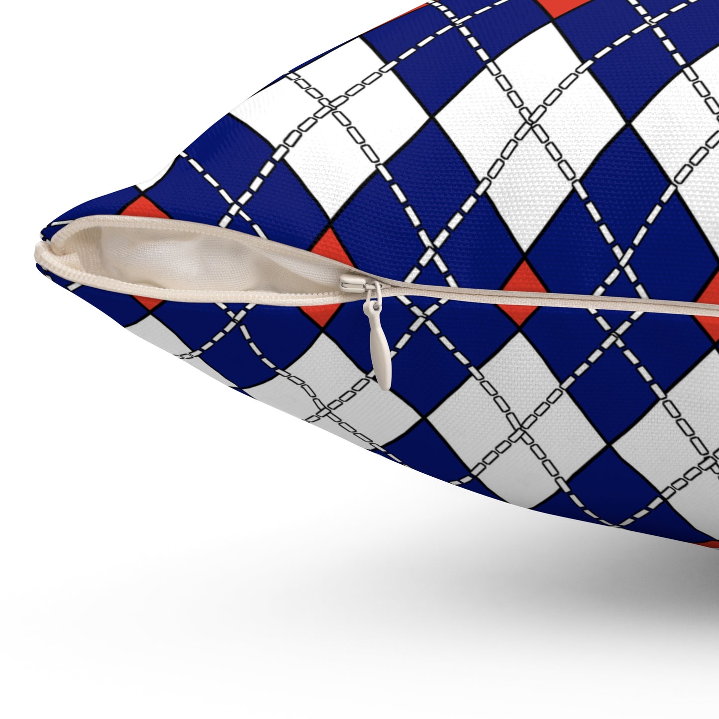 Cabo Verde Retro Argyle Cushion Pillow