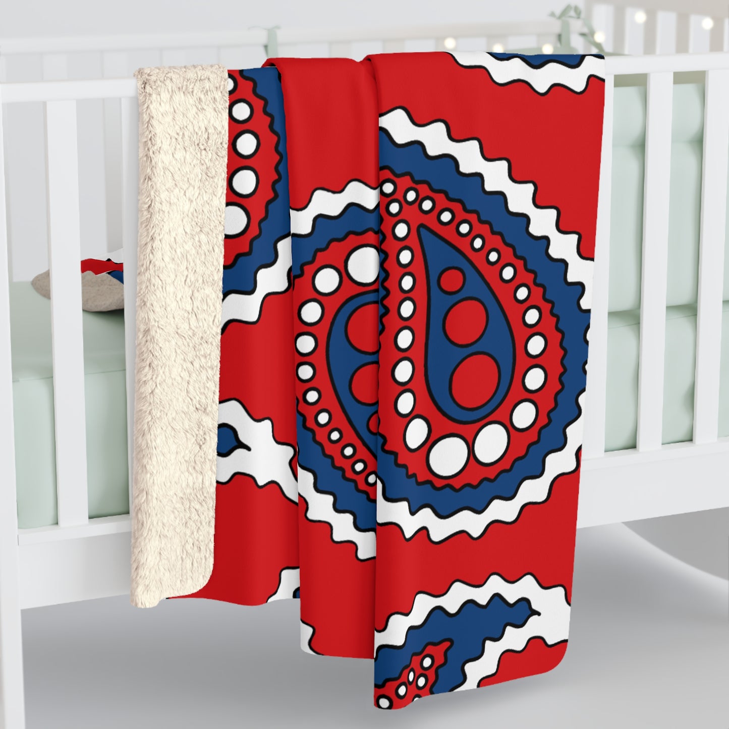 Czechia Retro Paisley Blanket Throw