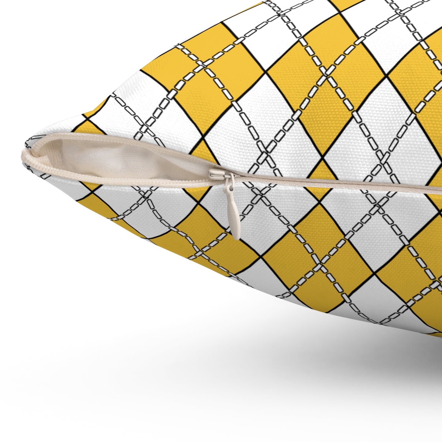 United States Virgin Islands Retro Argyle Cushion Pillow