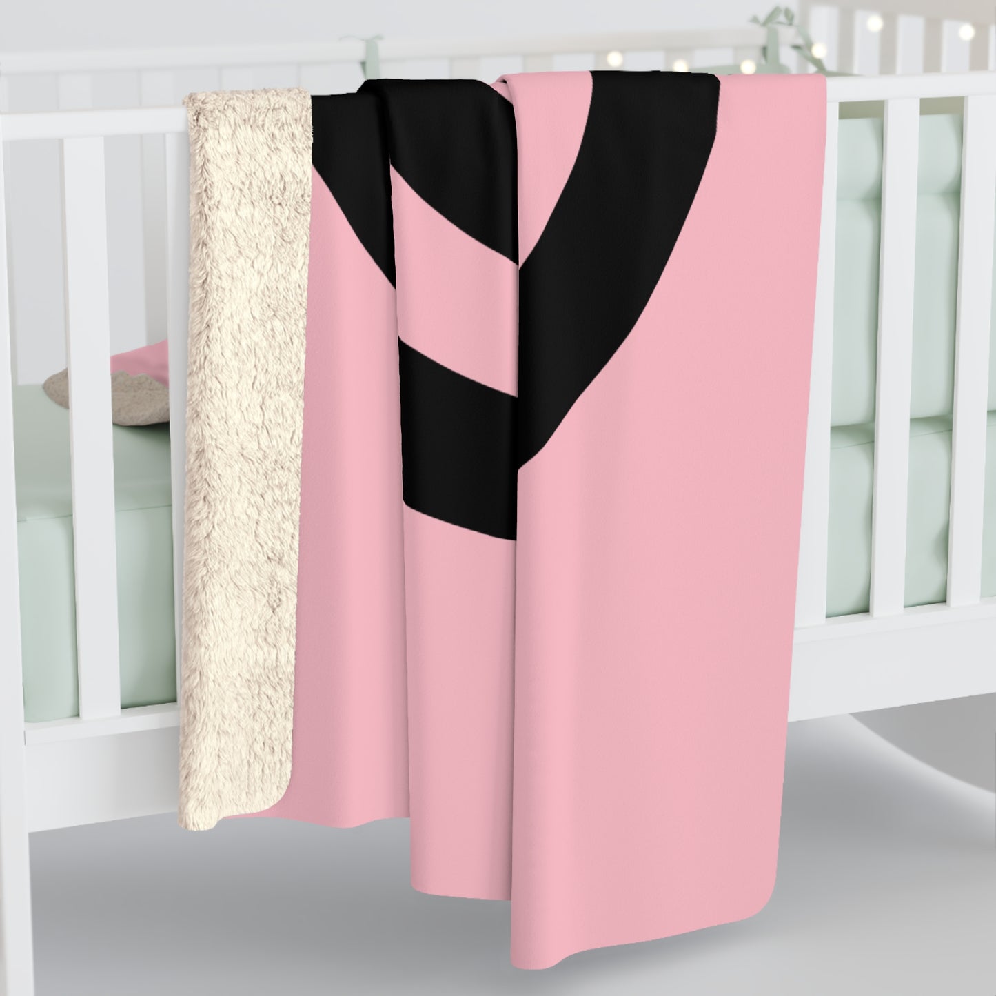 Pink, Black Retro Target Blanket Throw