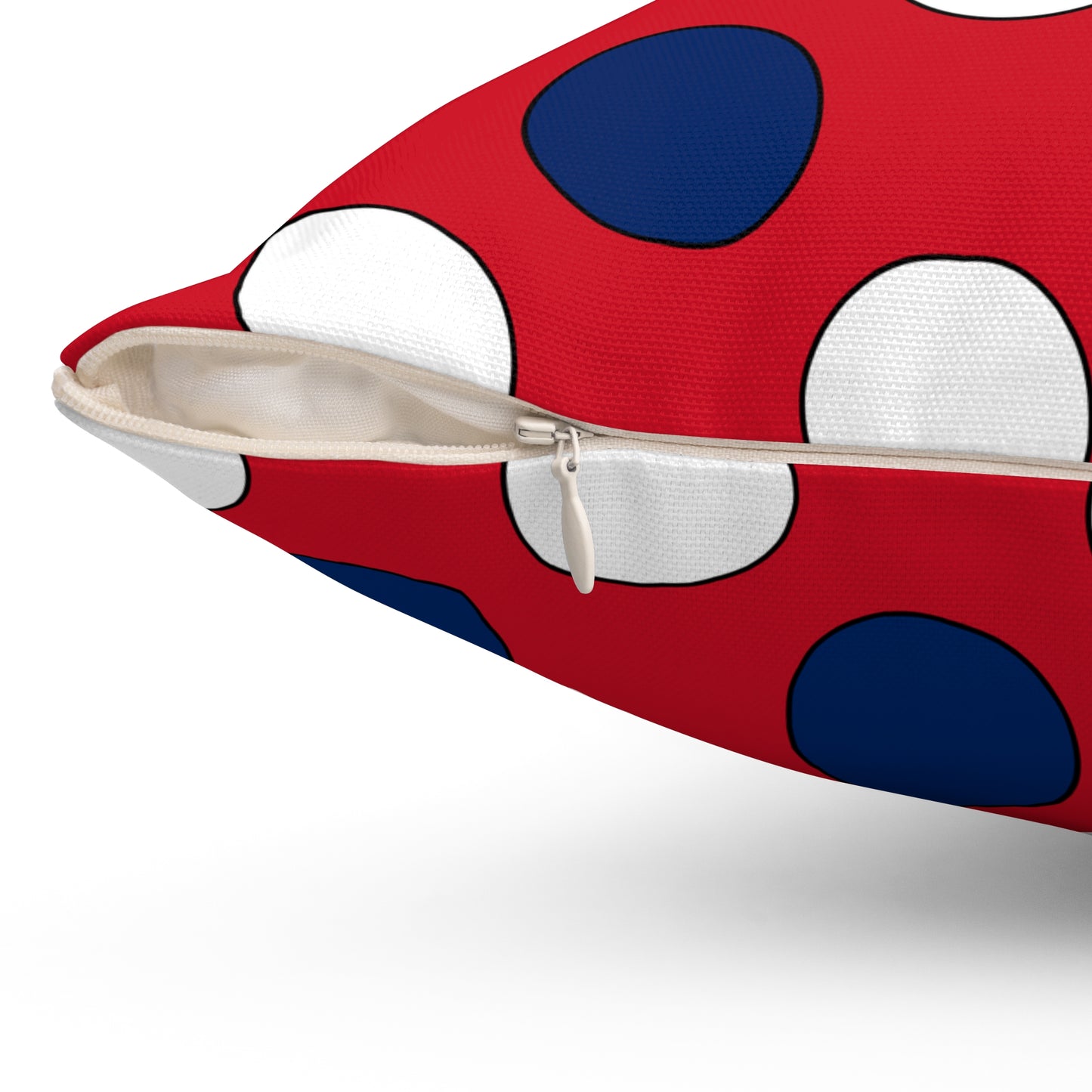 Lao Peoples Democratic Republic Retro Polka Dots Cushion Pillow