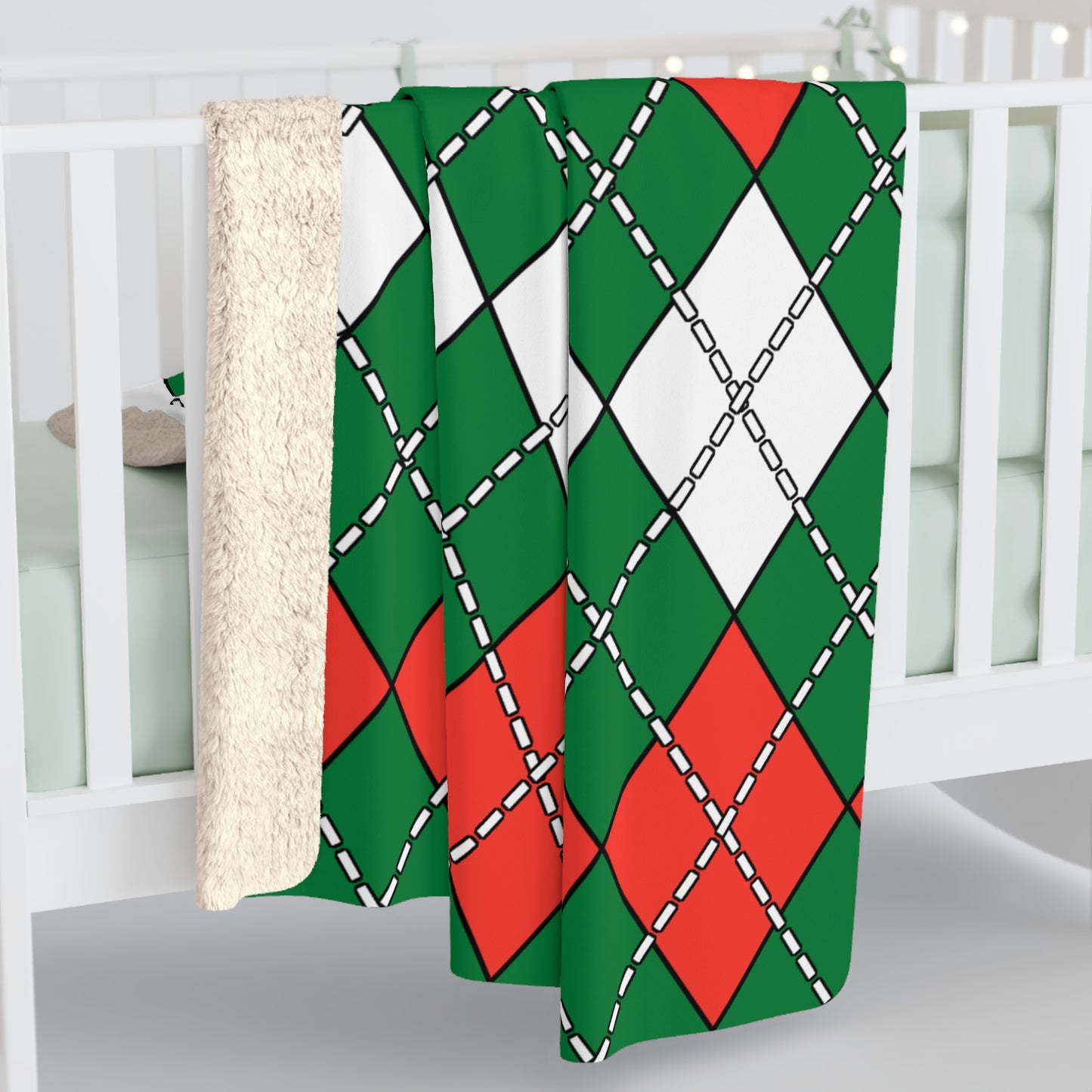 Madagascar Retro Argyle Blanket Throw