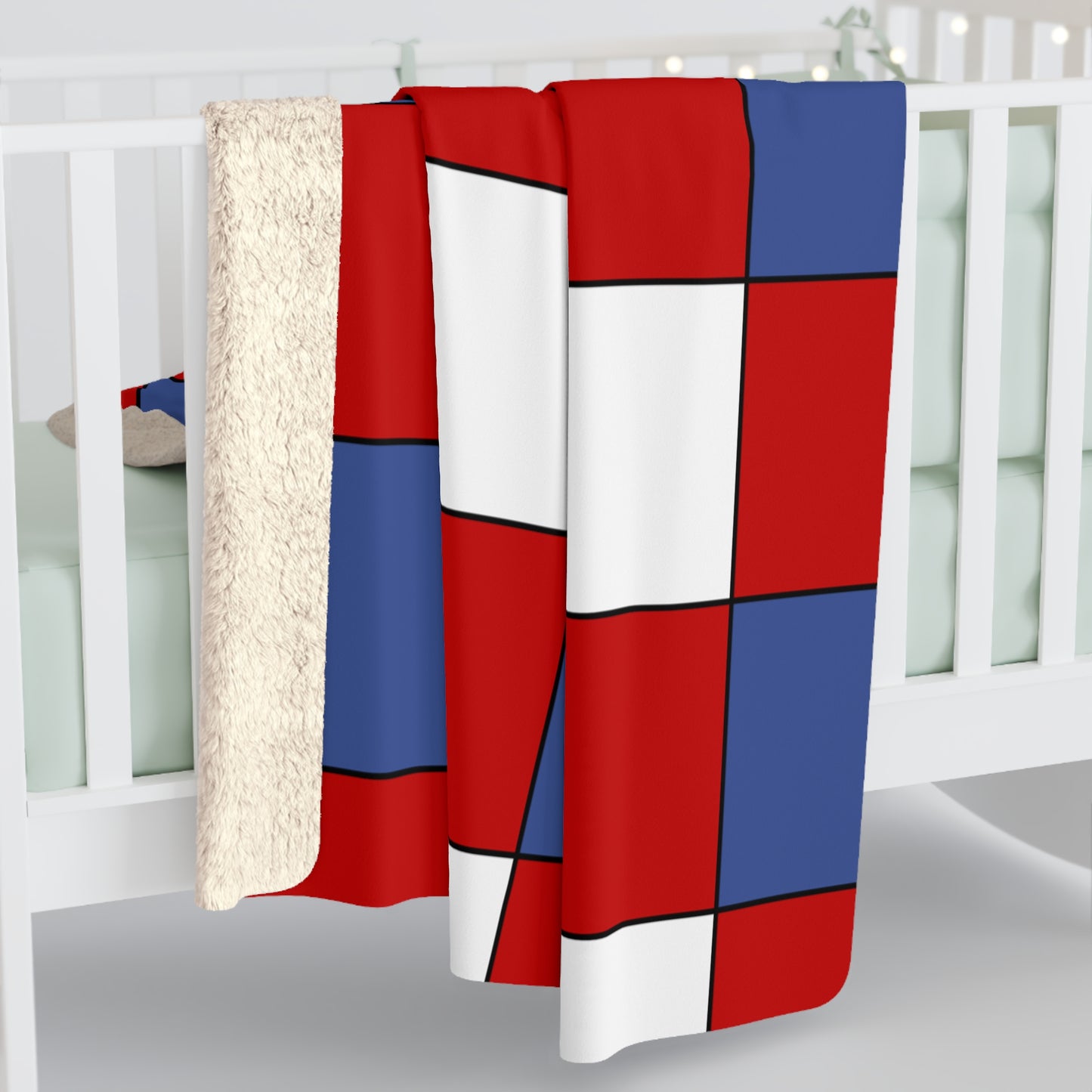 Democratic Peoples Republic Of Korea Retro Check Blanket Throw