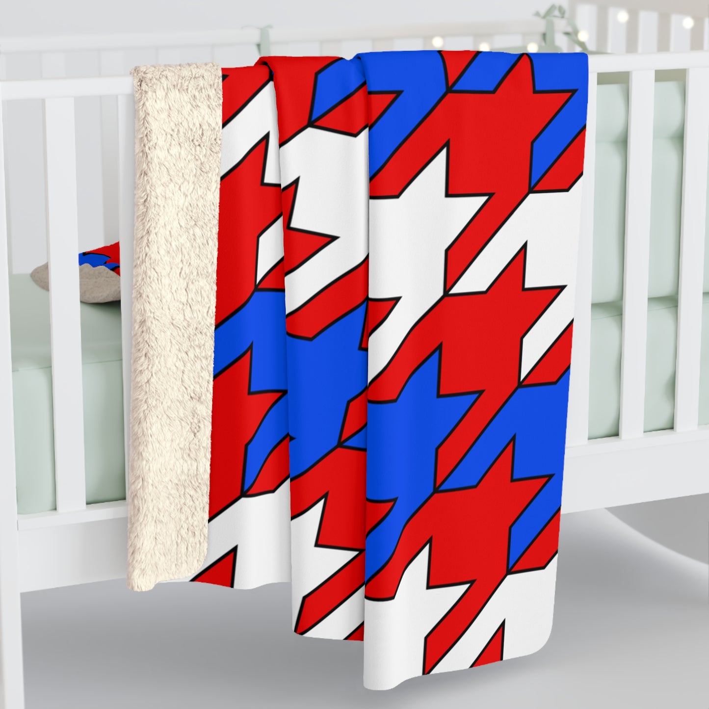 Puerto Rico Retro Houndstooth Blanket Throw