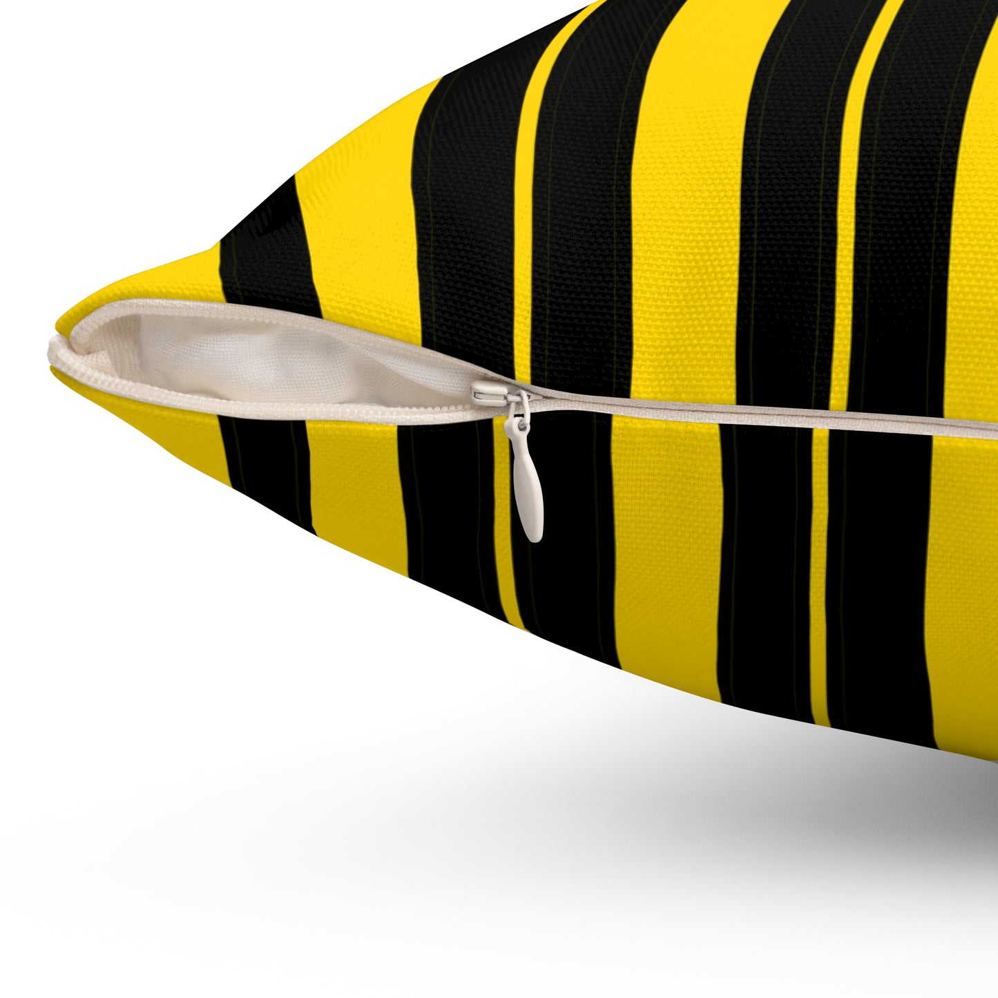 Gold, Black Retro Stripes Cushion Pillow