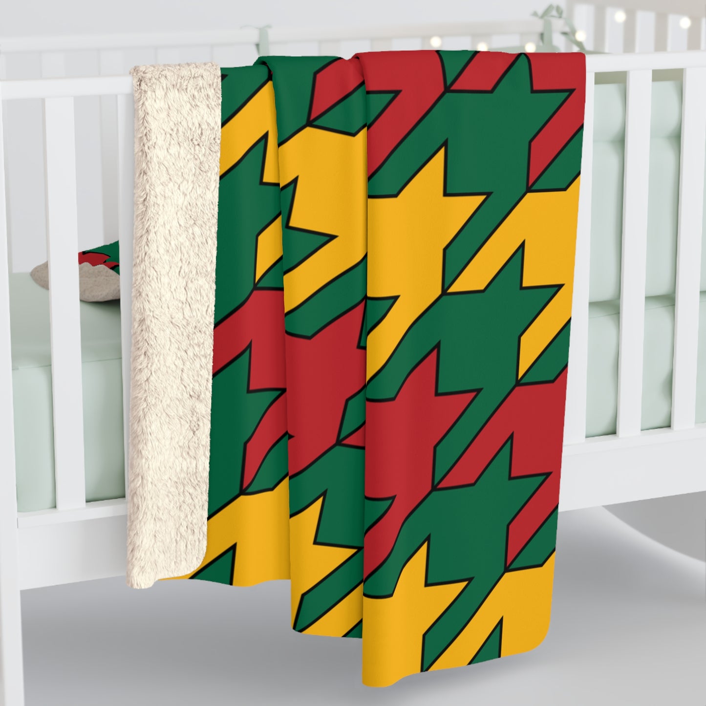 Lithuania Retro Houndstooth Blanket Throw