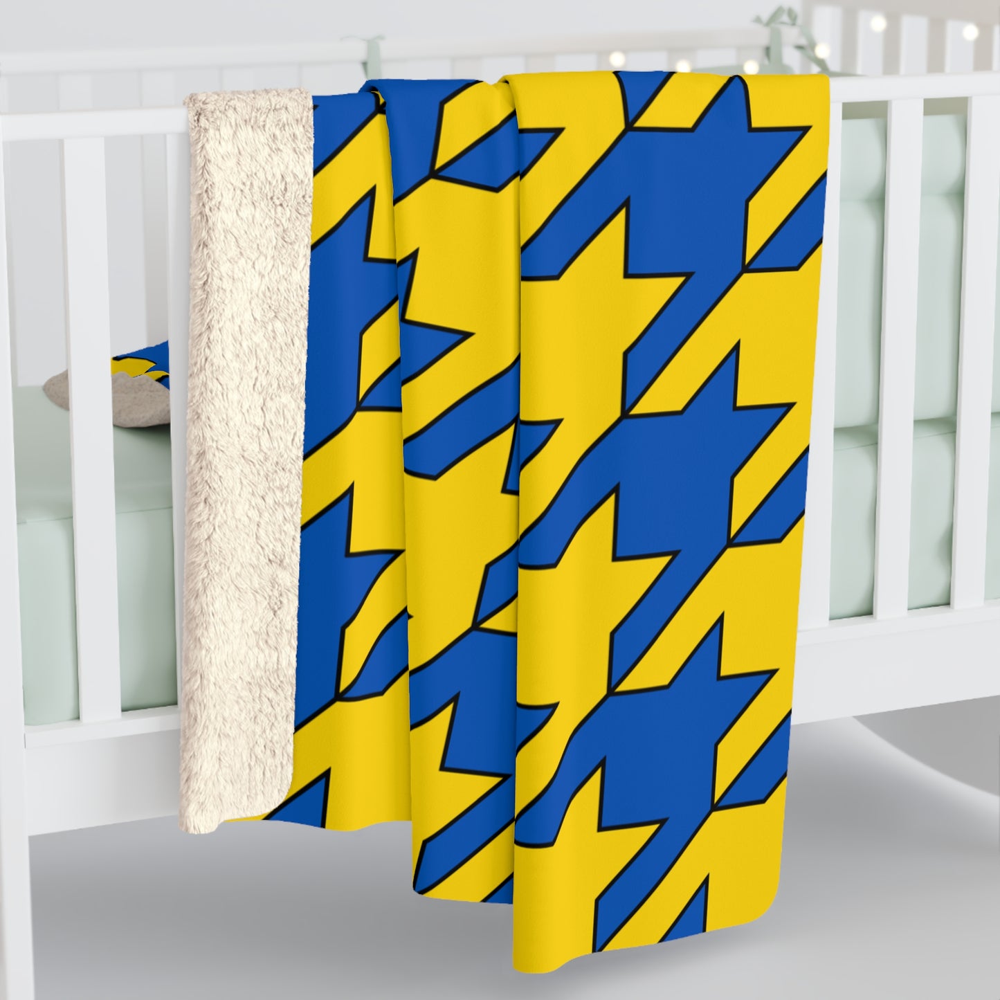 Ukraine Retro Houndstooth Blanket Throw