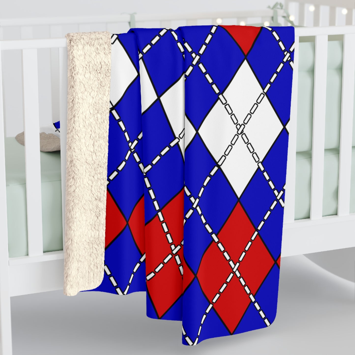 Slovenia Retro Argyle Blanket Throw