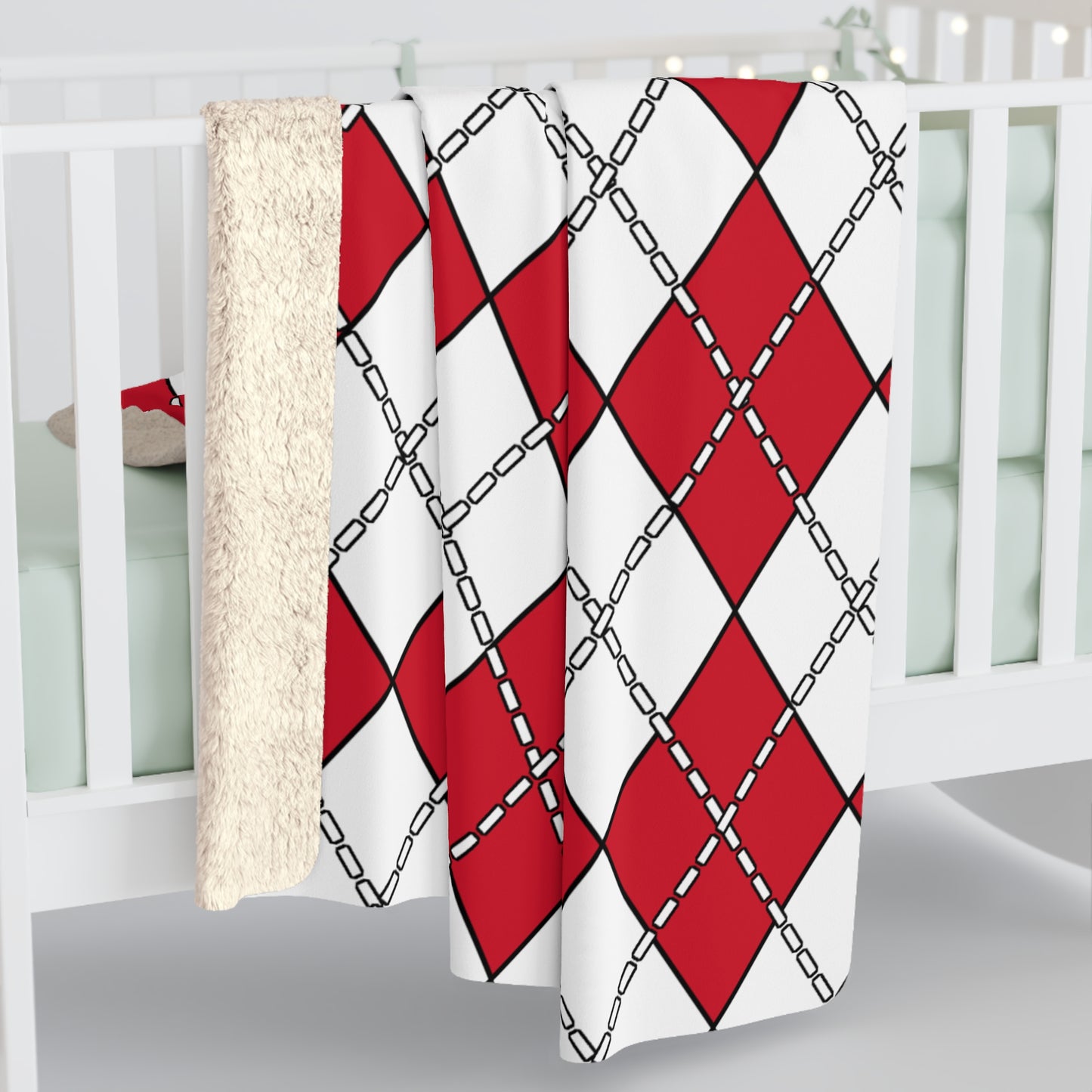 Jersey Retro Argyle Blanket Throw