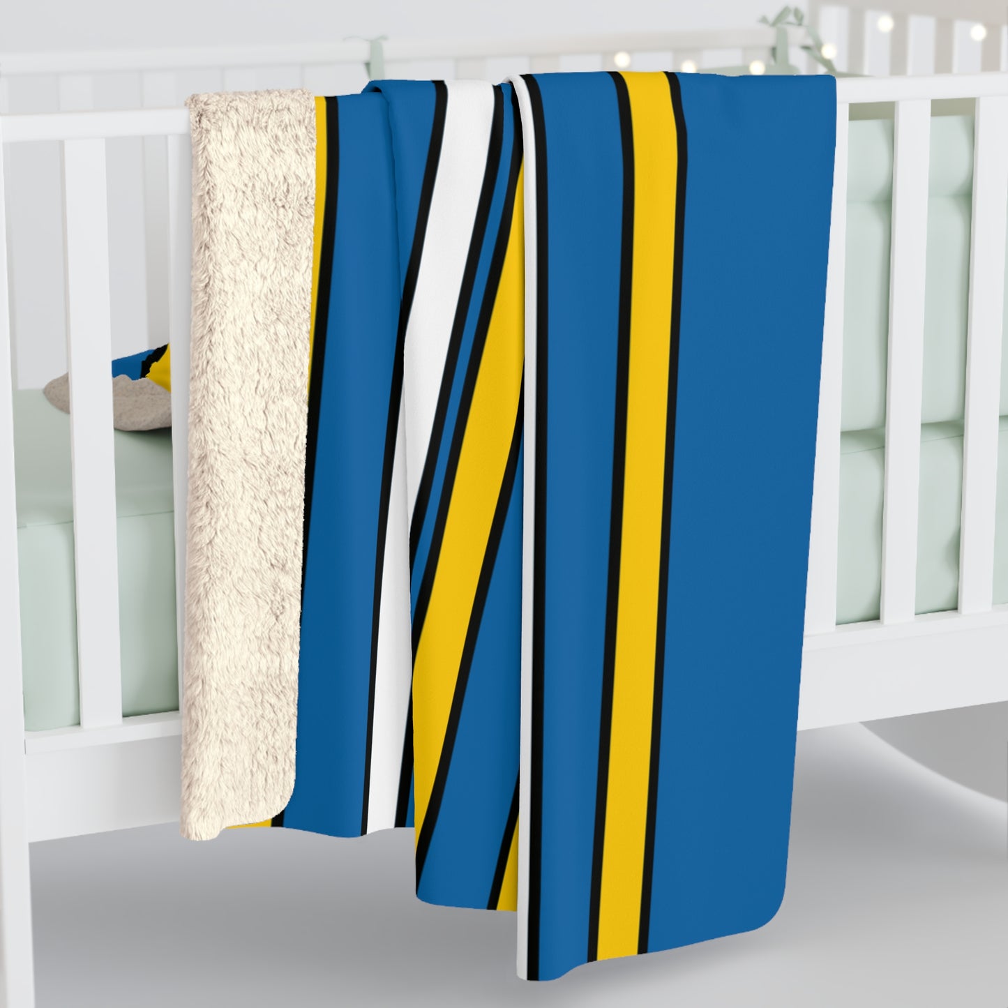 Canary Islands Retro Stripes Blanket Throw