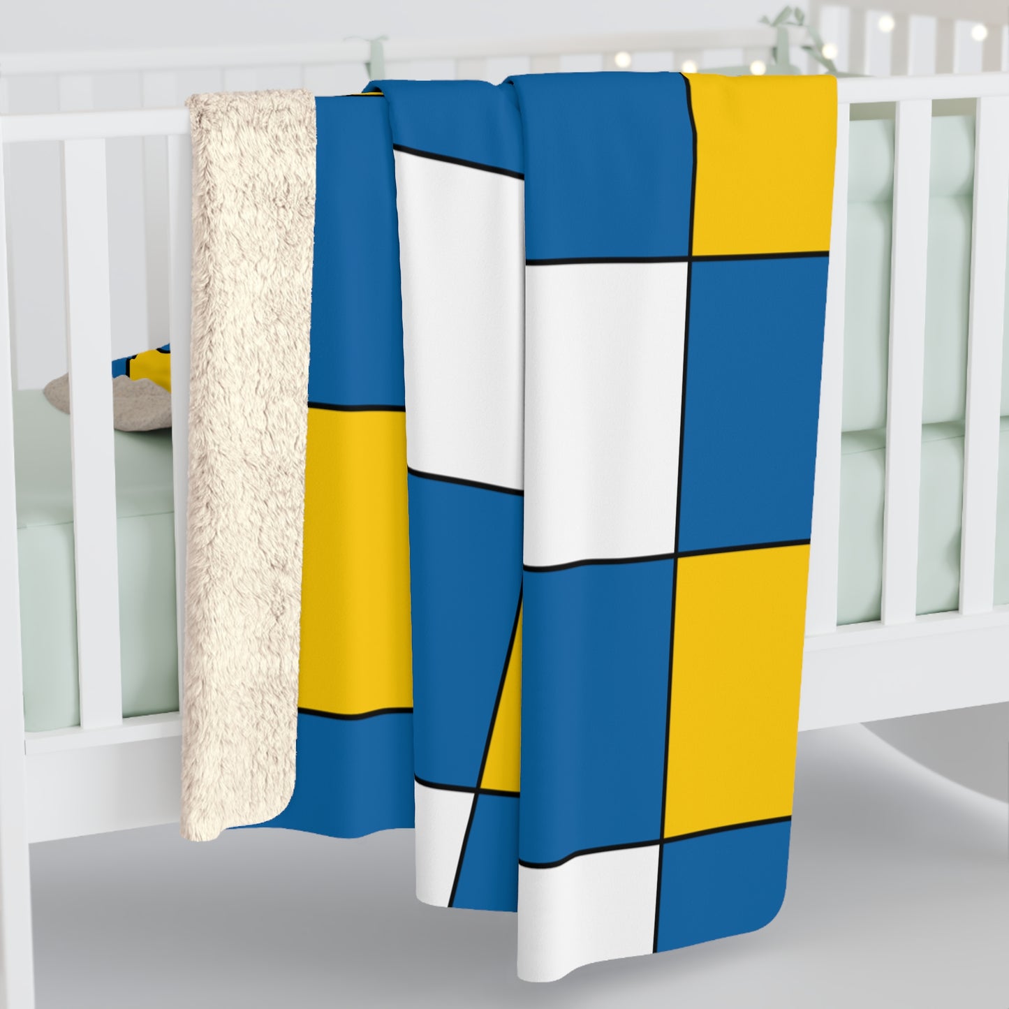 Canary Islands Retro Check Blanket Throw