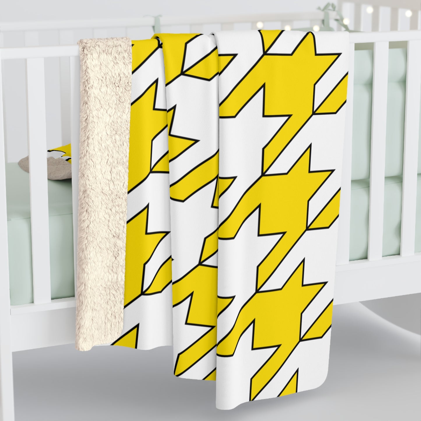 Vatican City Retro Houndstooth Blanket Throw