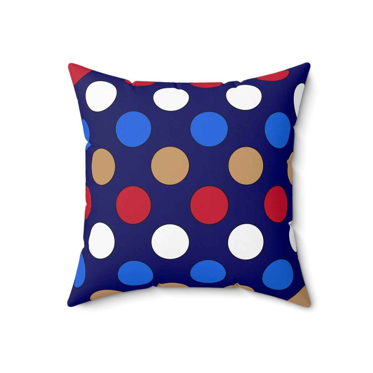 Tristan Da Cunha Retro Polka Dots Cushion Pillow