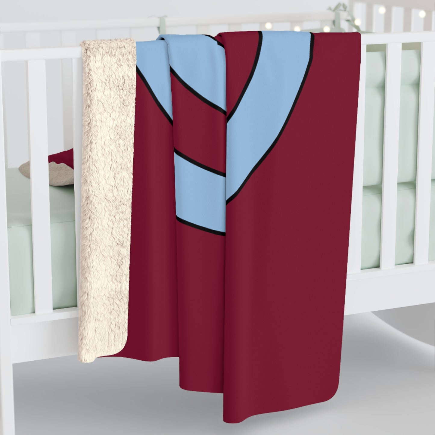 Claret, Blue Retro Target Blanket Throw