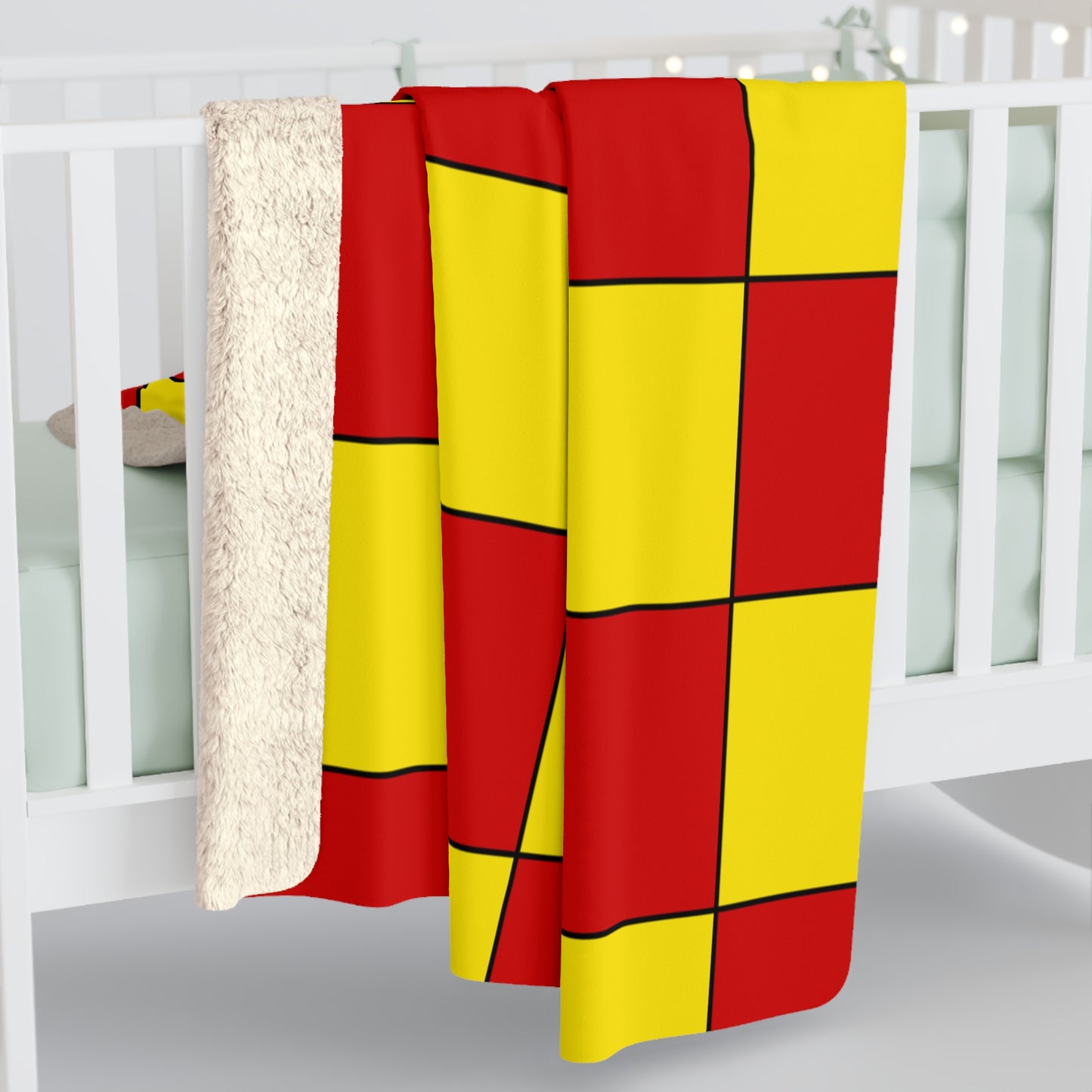 North Macedonia Retro Check Blanket Throw