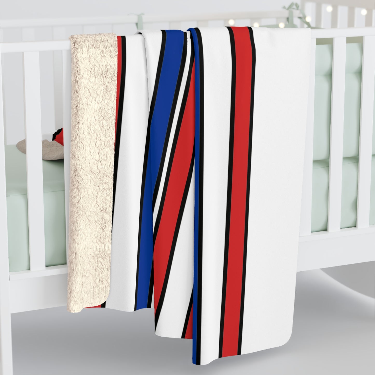 Faroe Islands Retro Stripes Blanket Throw