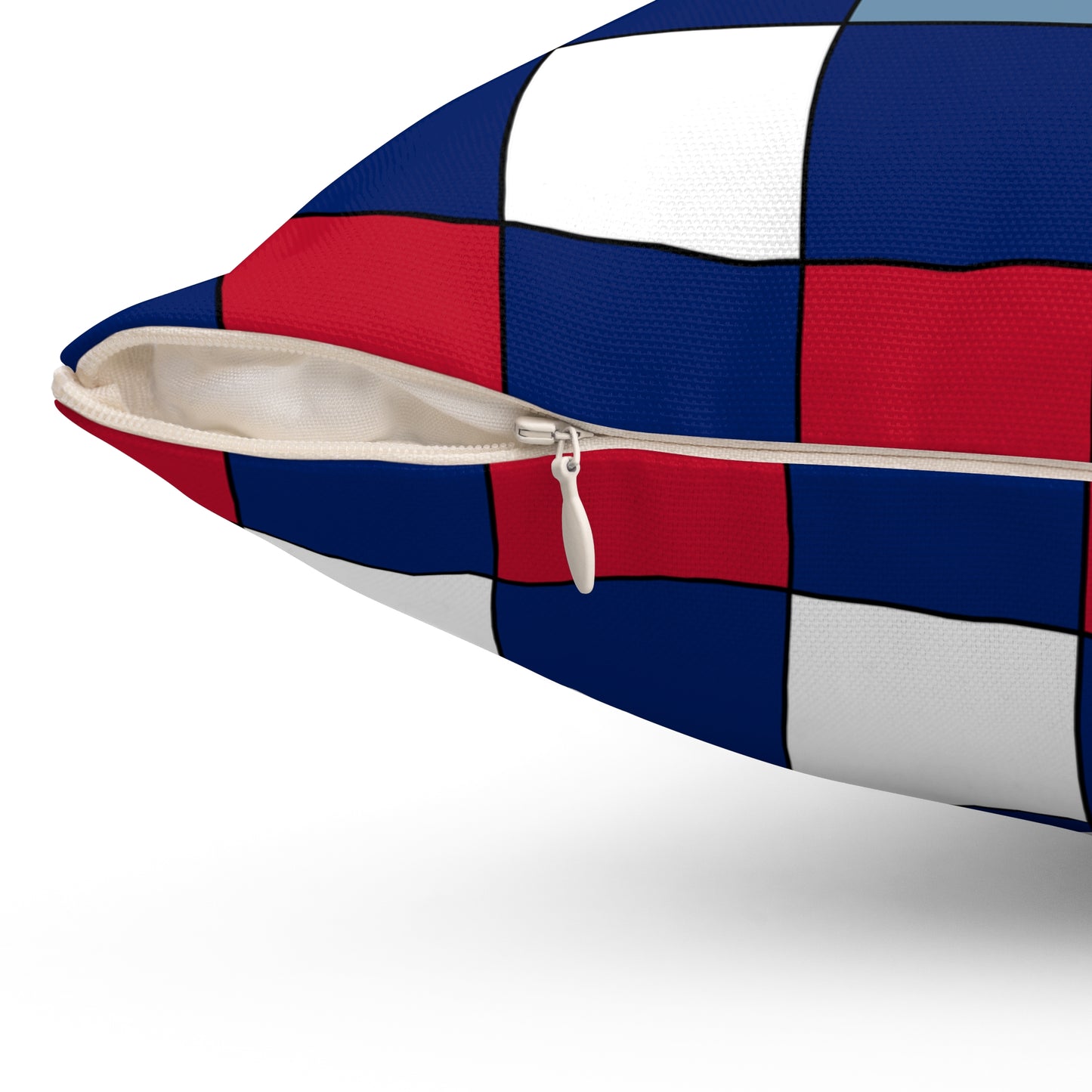 Falkland Islands Retro Check Cushion Pillow