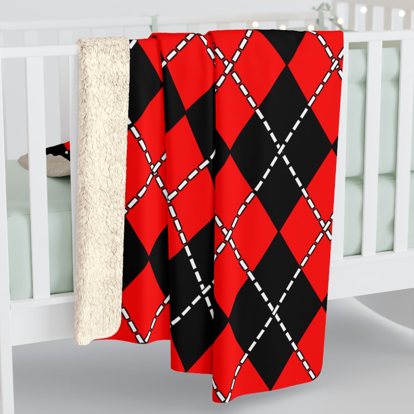 Albania Retro Argyle Blanket Throw